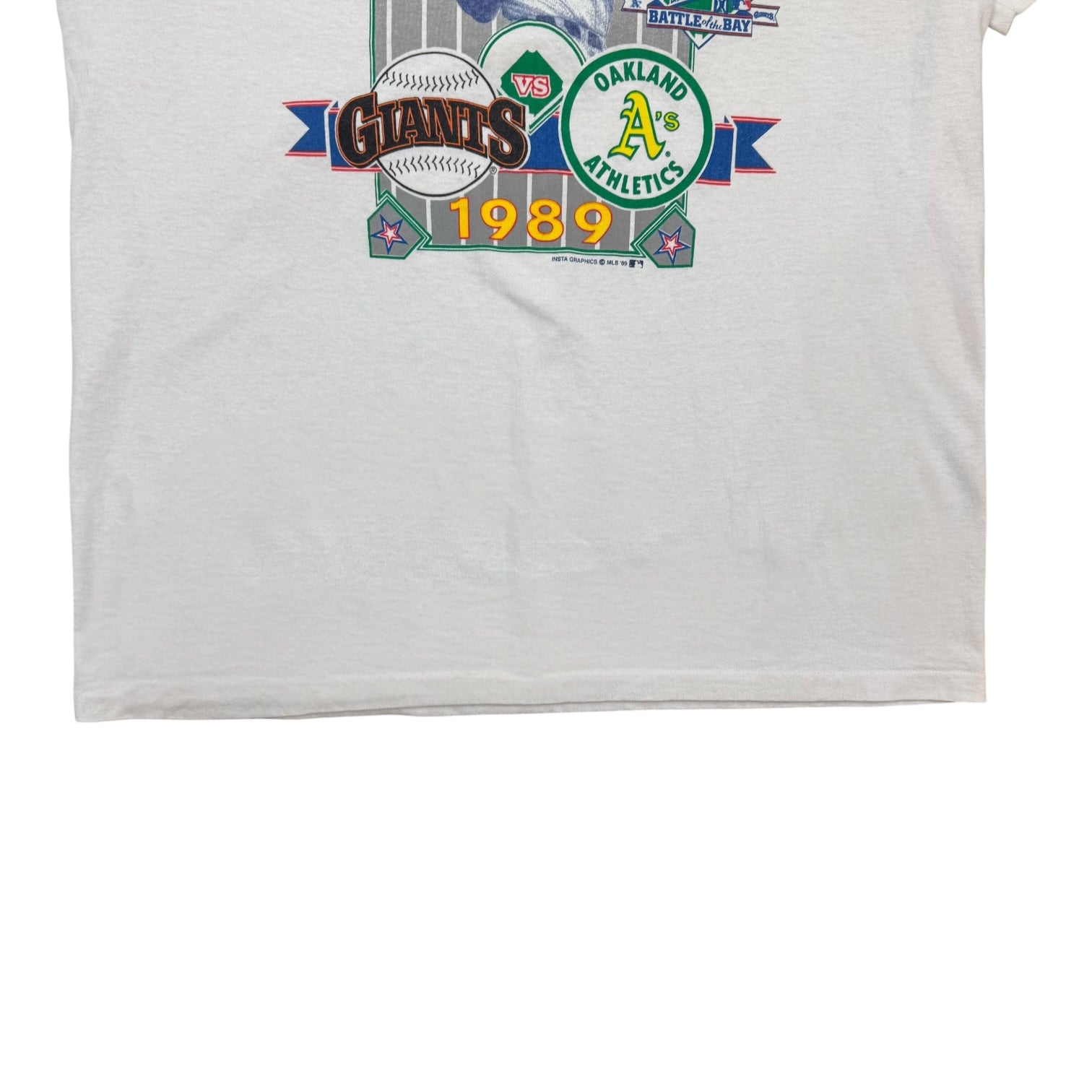 1989 MLB World Series Giants Vs Athletics Tee White