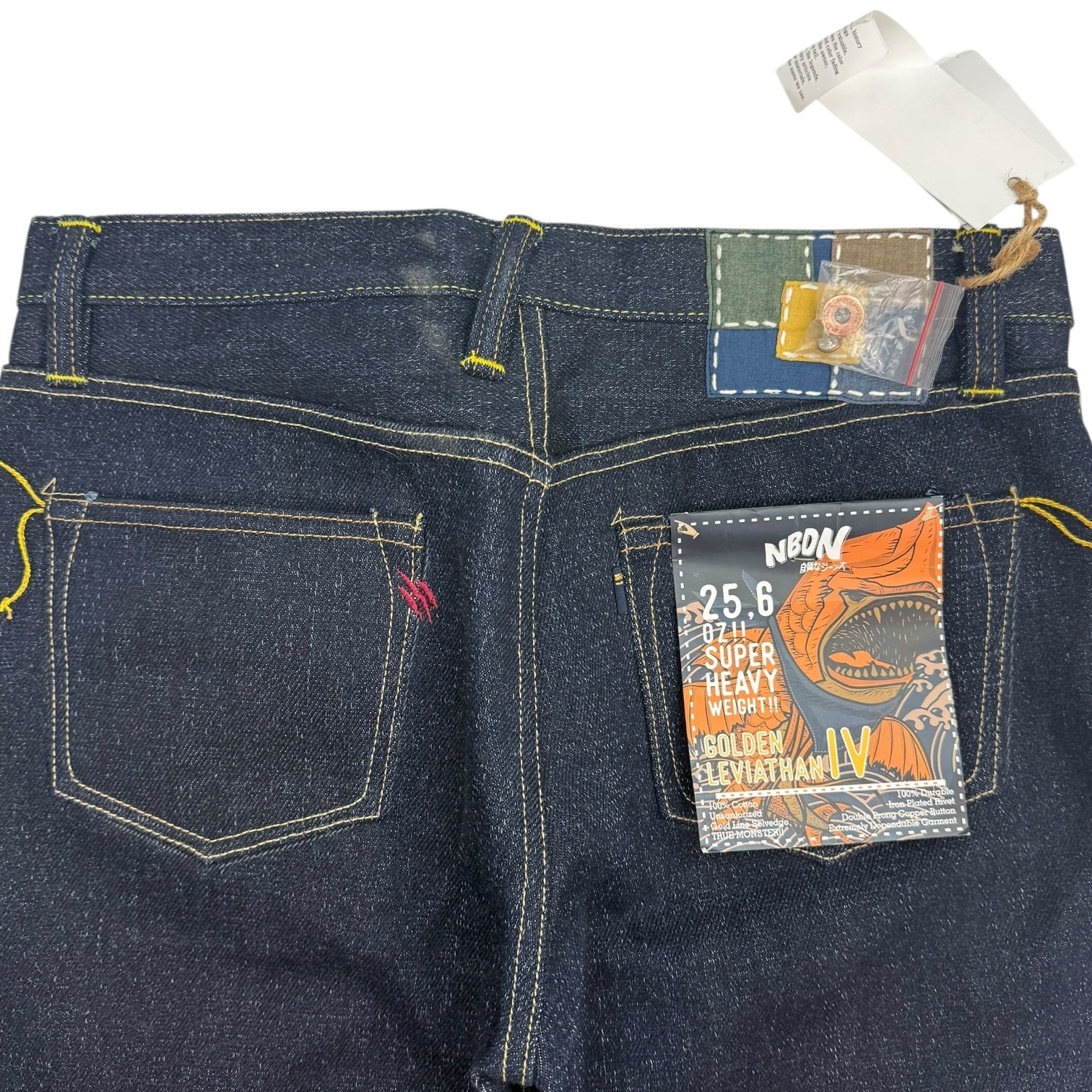 NBDN Golden Leviathan 25.6 OZ Heavy Selvedge Denim Pants Dark Wash