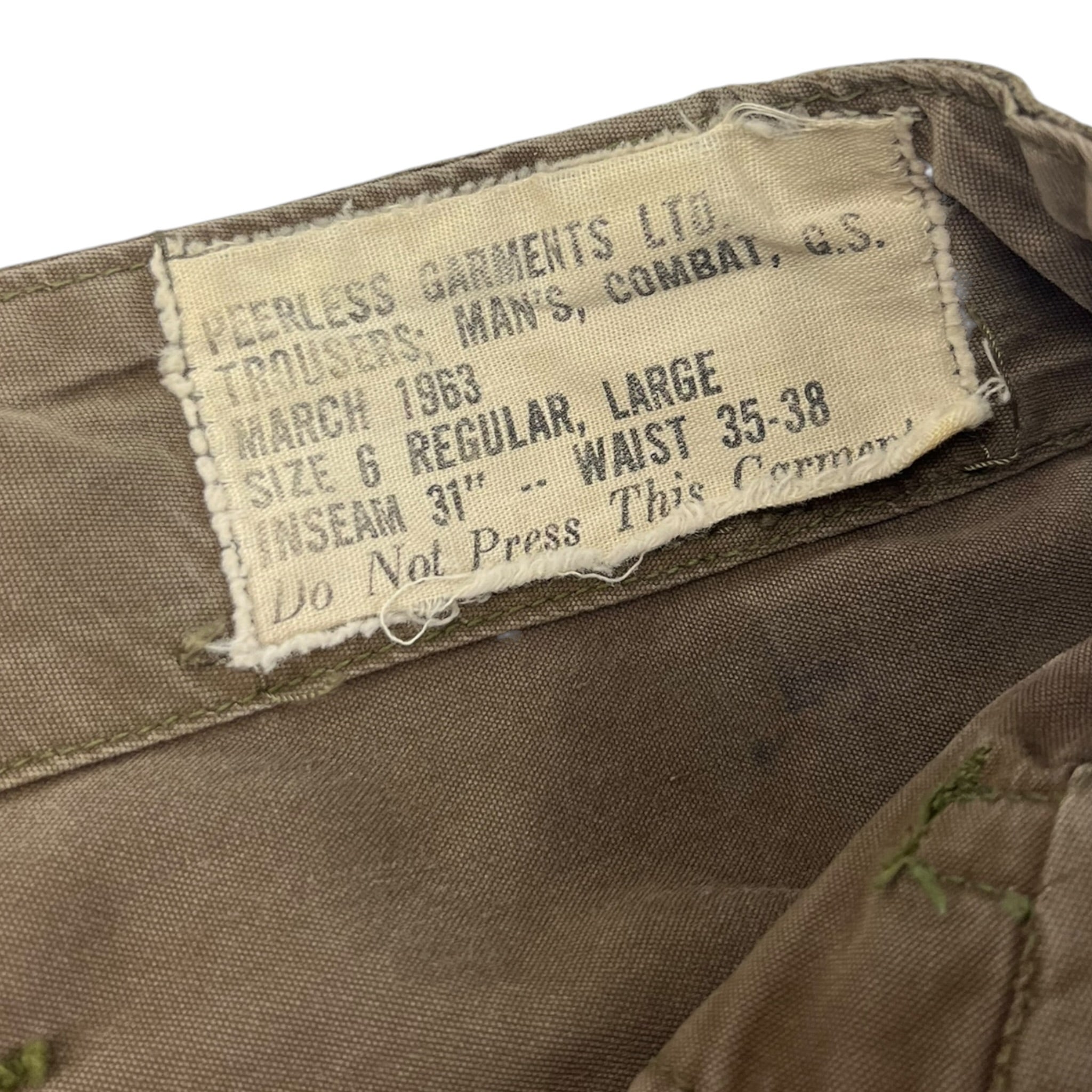 1963 Combat Cargo Trousers Green