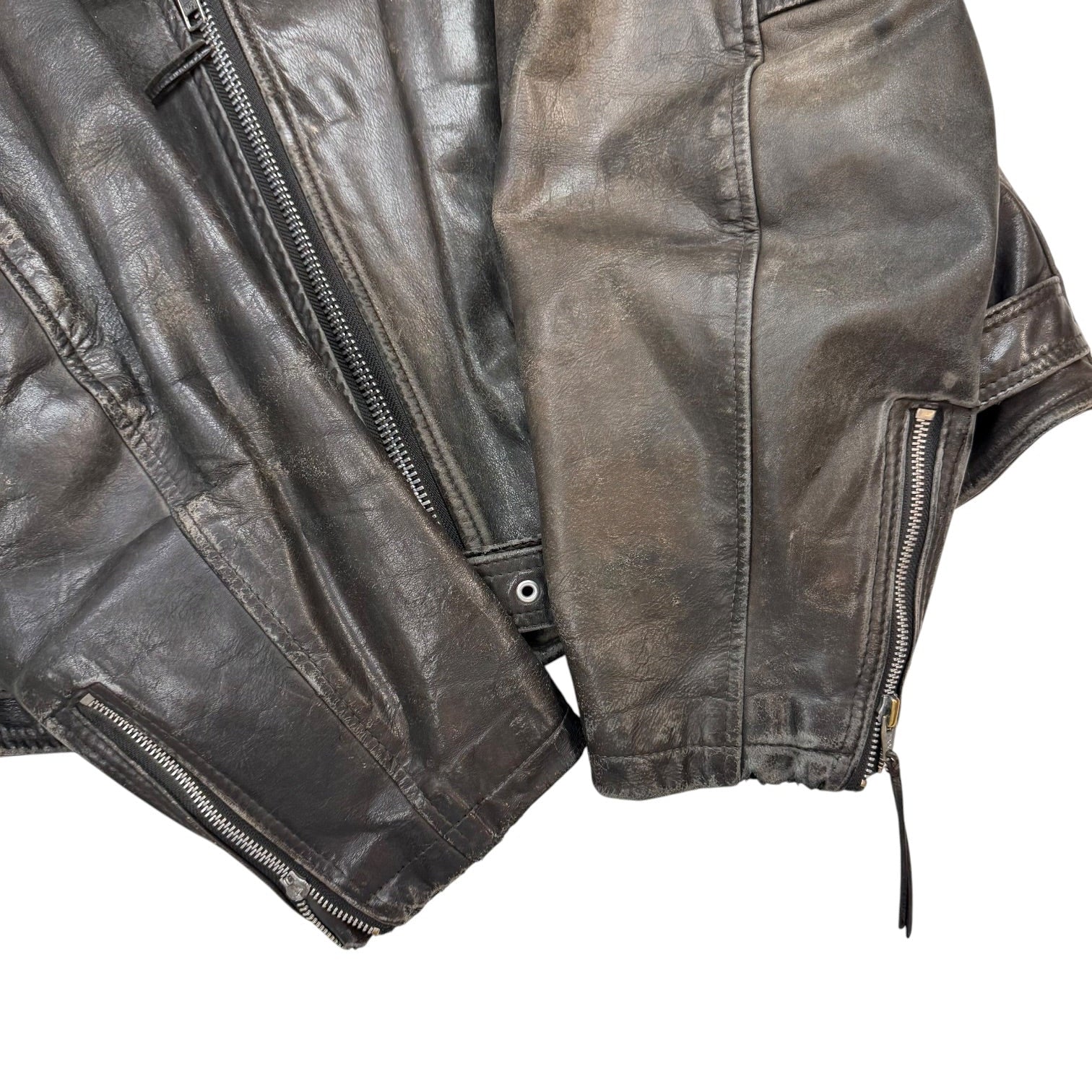 Vintage Moto Leather Jacket Black