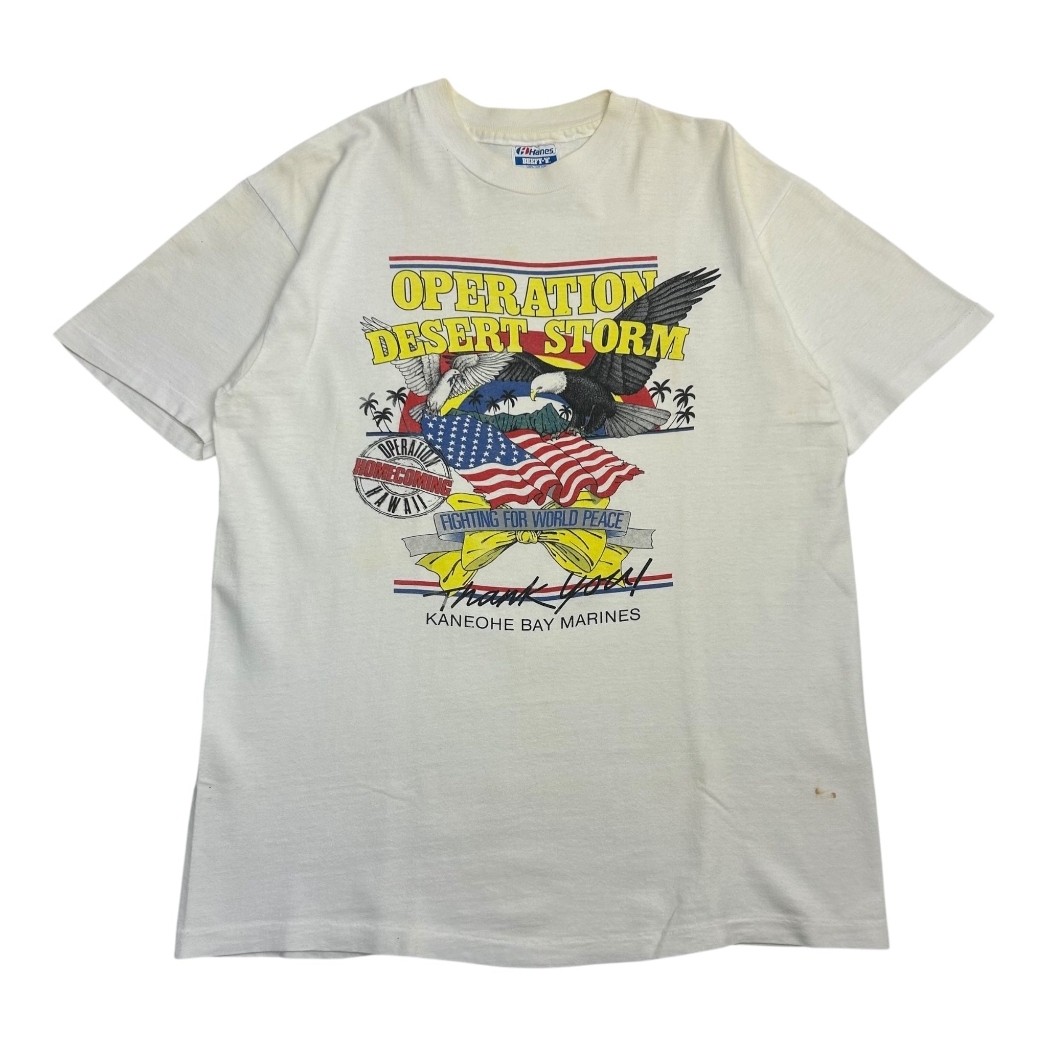 Vintage Desert Storm Eagle Tee White