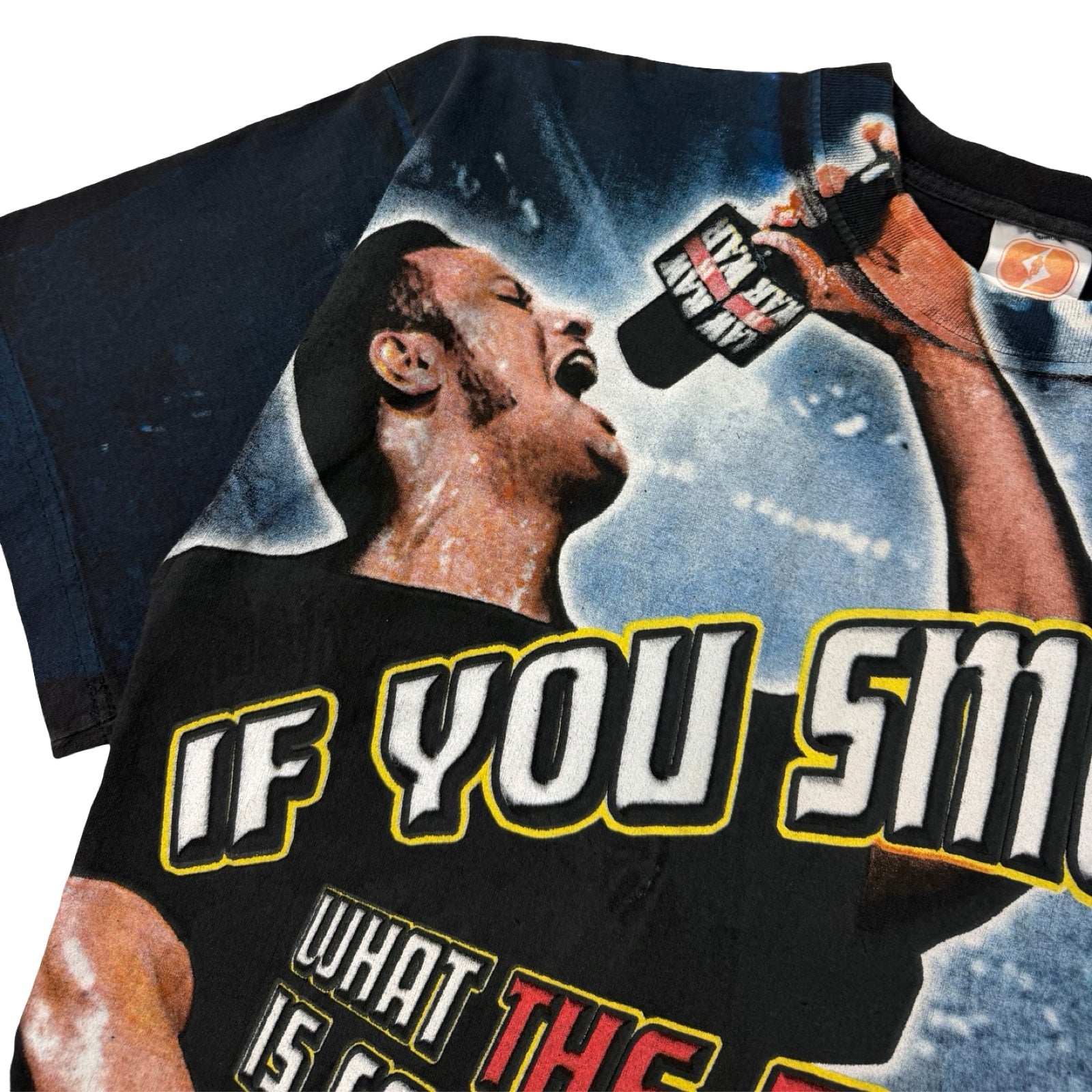 2000 WWF What The Rock Is Cooking Mega Print T-Shirt