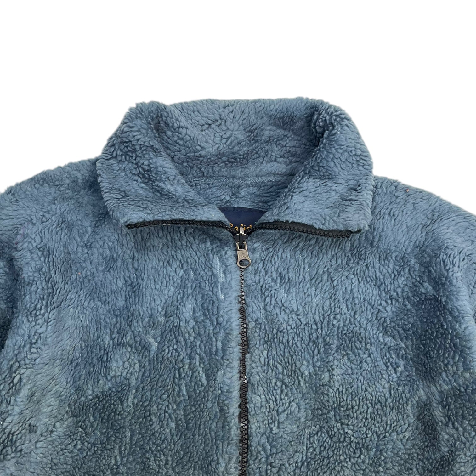 Vintage Blurred Wolves Nature Fleece Dusty Blue