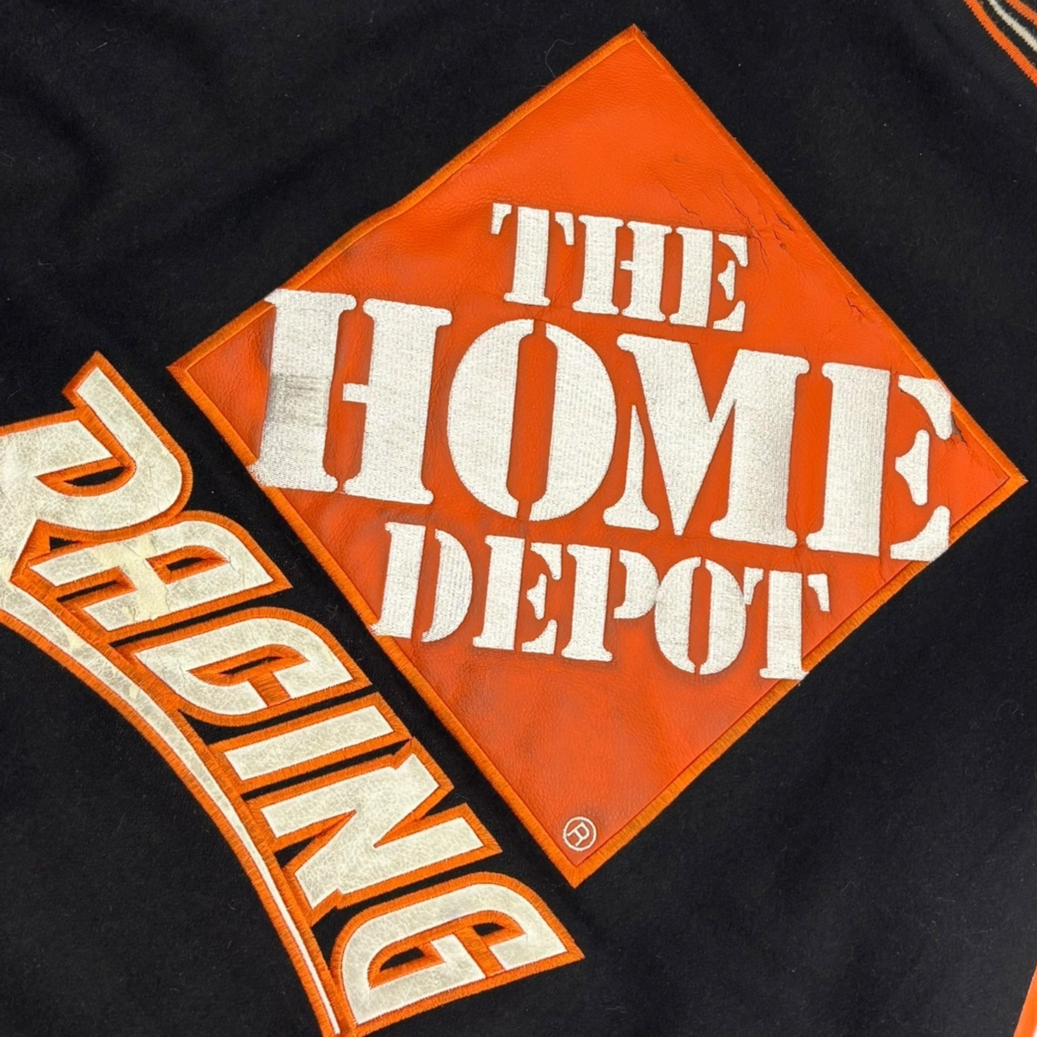 Vintage Home Depot Leather/Varsity NASCAR Jacket