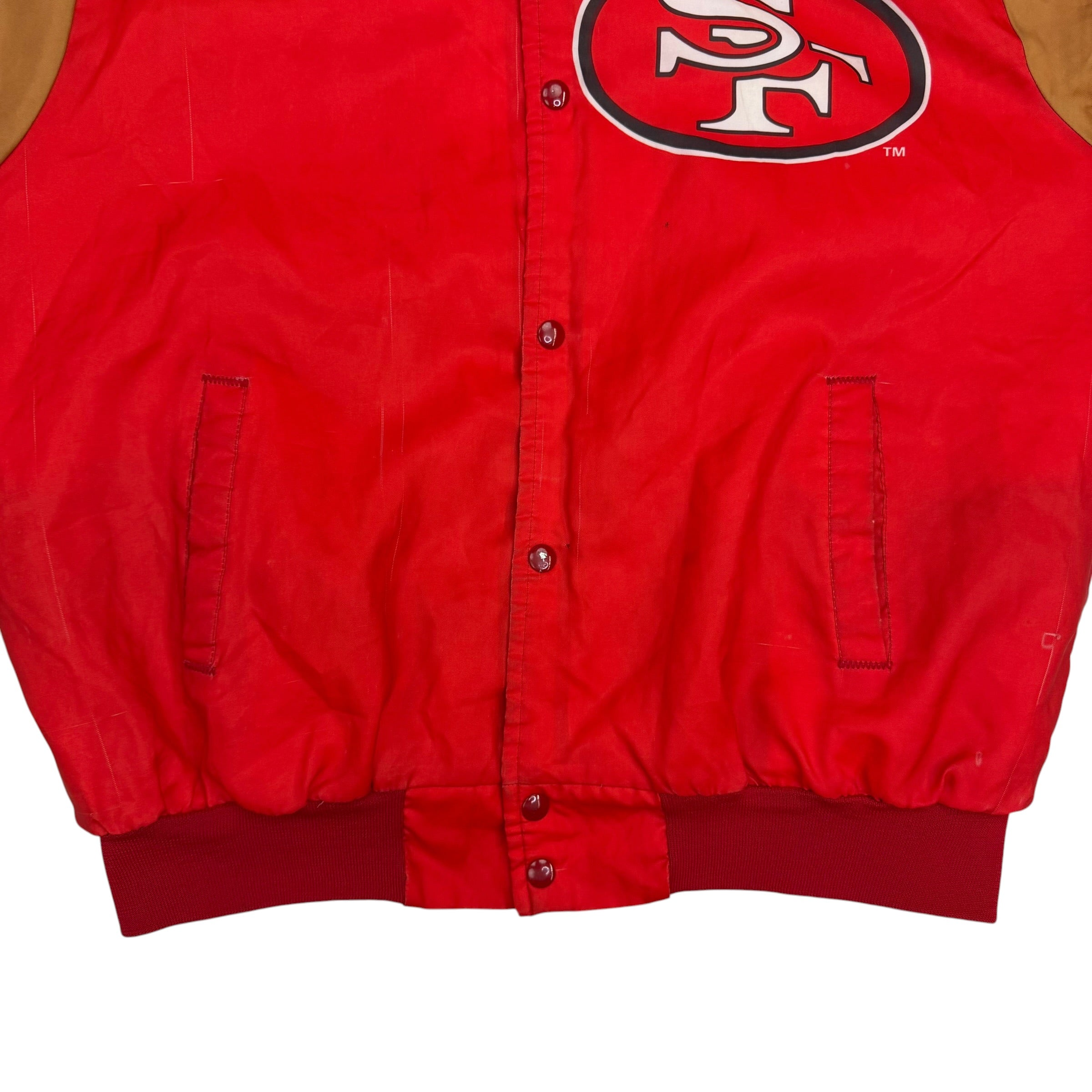 Vintage San Francisco 49ers Chalkline Fanimation Jacket Red