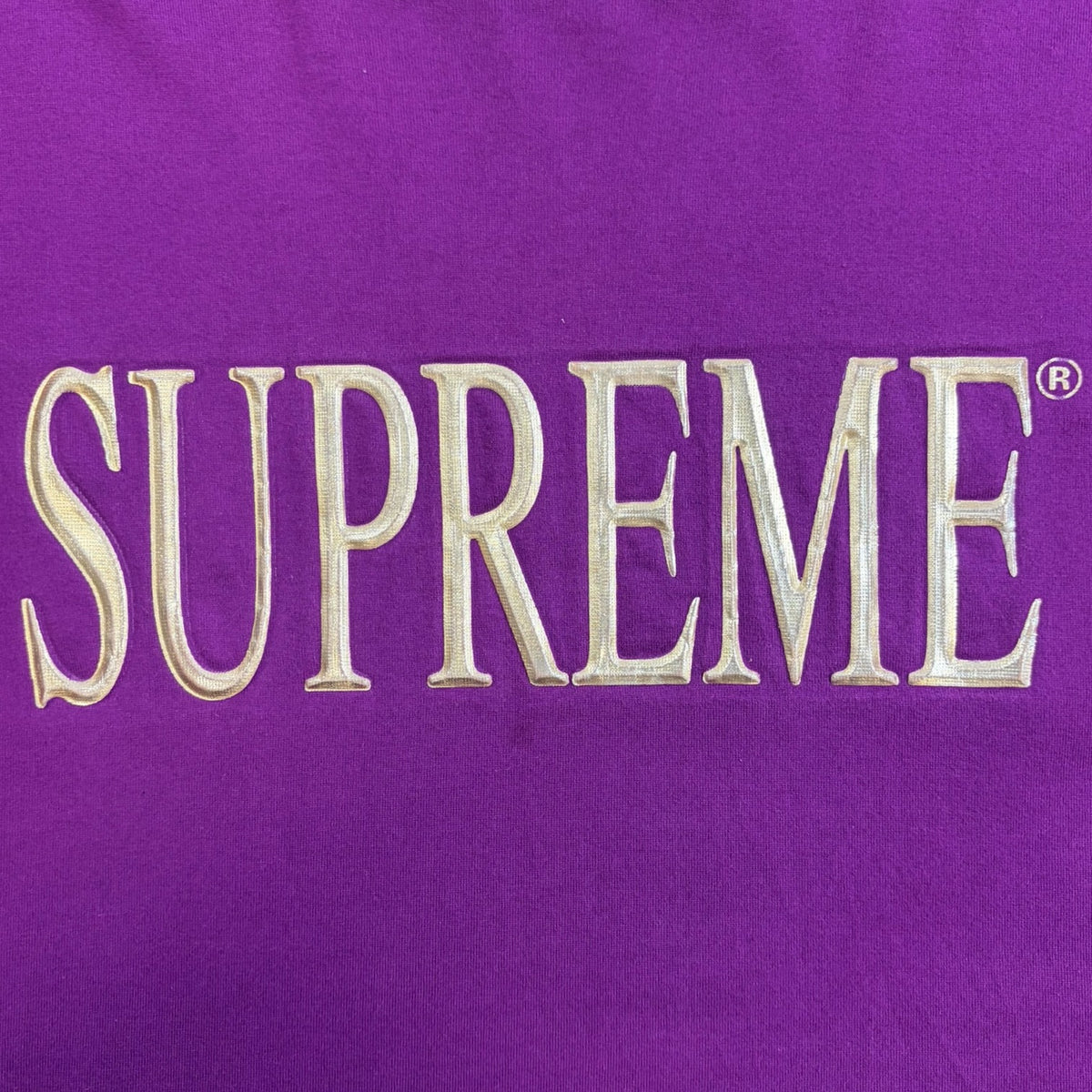 Supreme 2016 F/W Gold Logo Long-sleeve Shirt Purple
