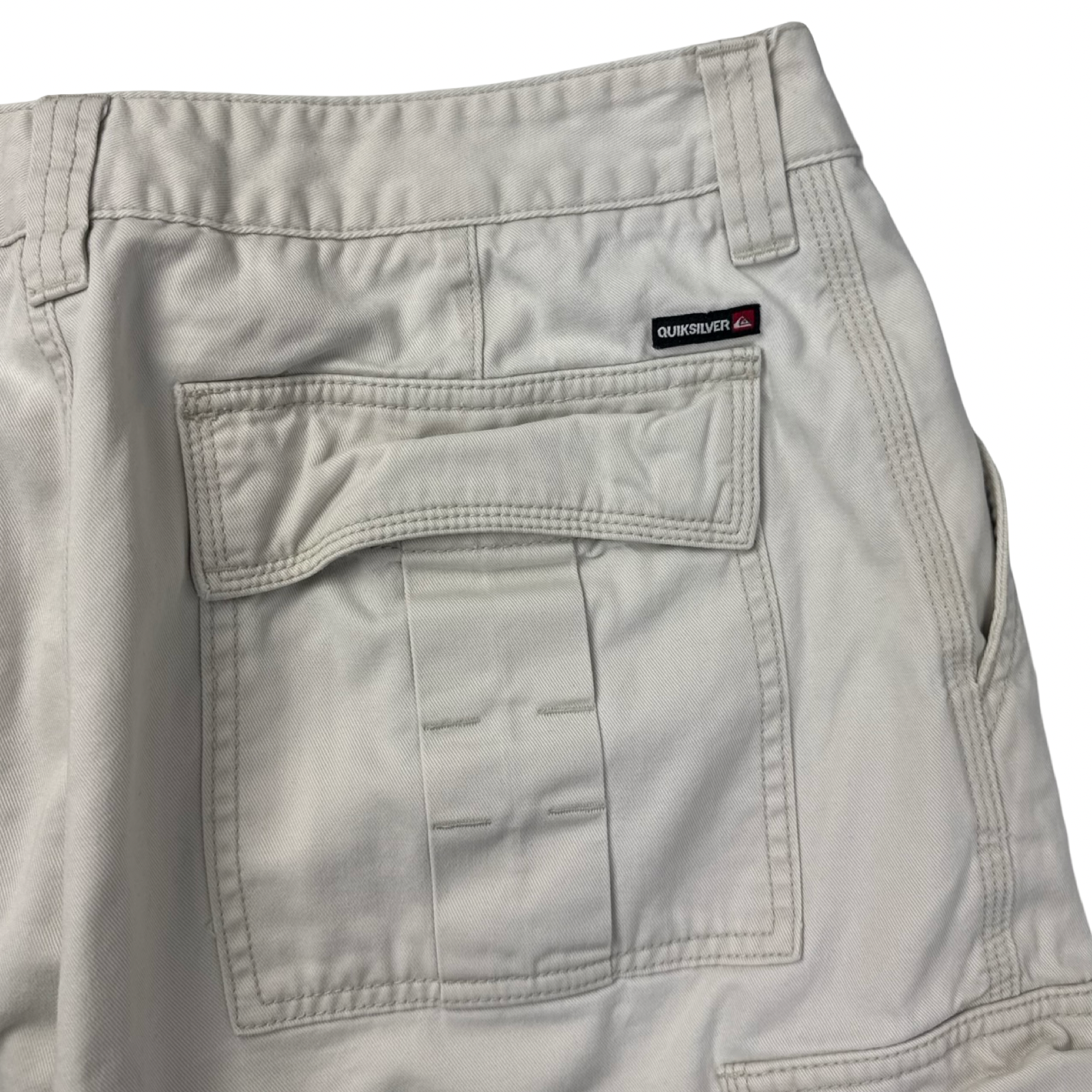 Vintage Quiksilver Cargo Short Bottoms Eggshell