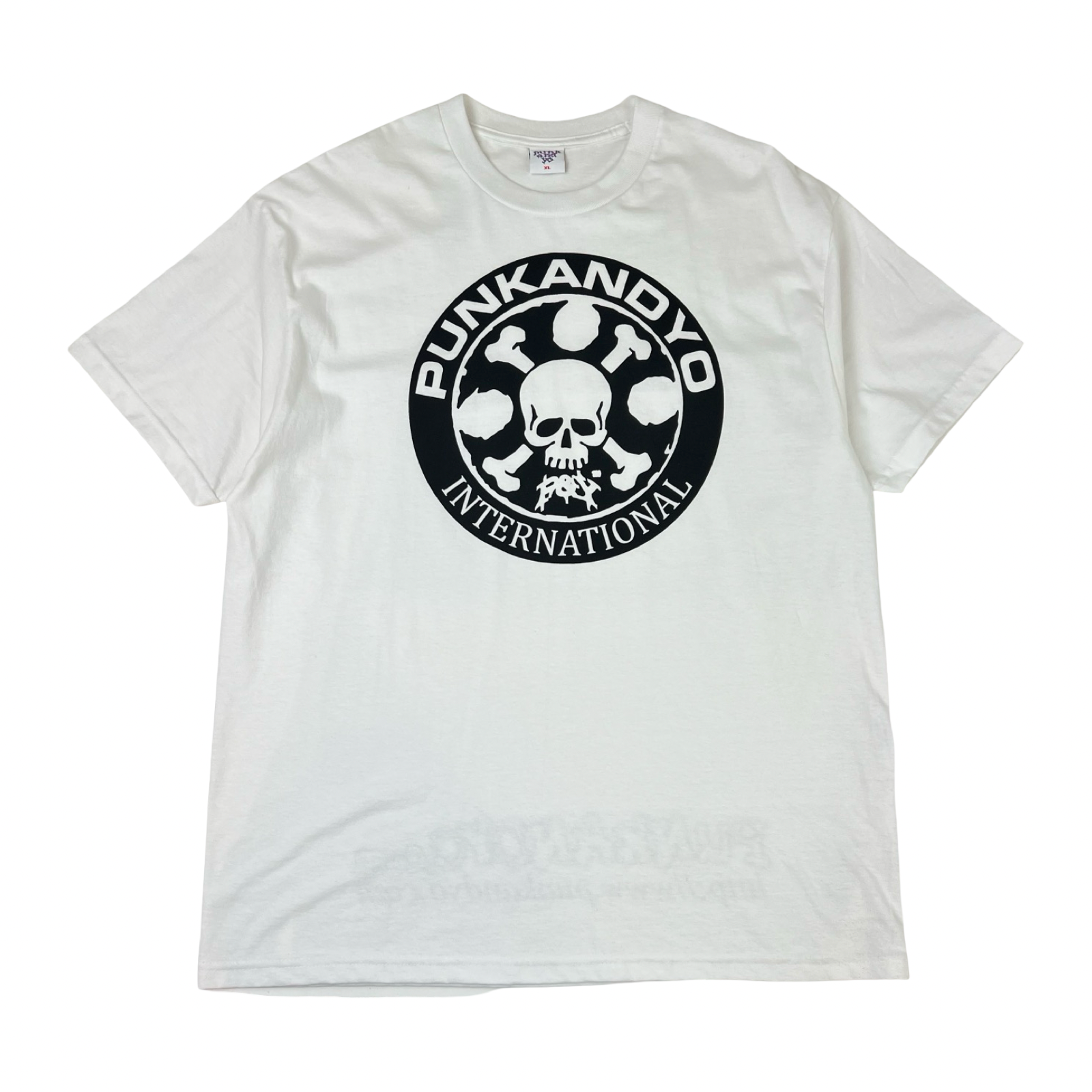 Punkandyo Skull Tyre T-shirt White