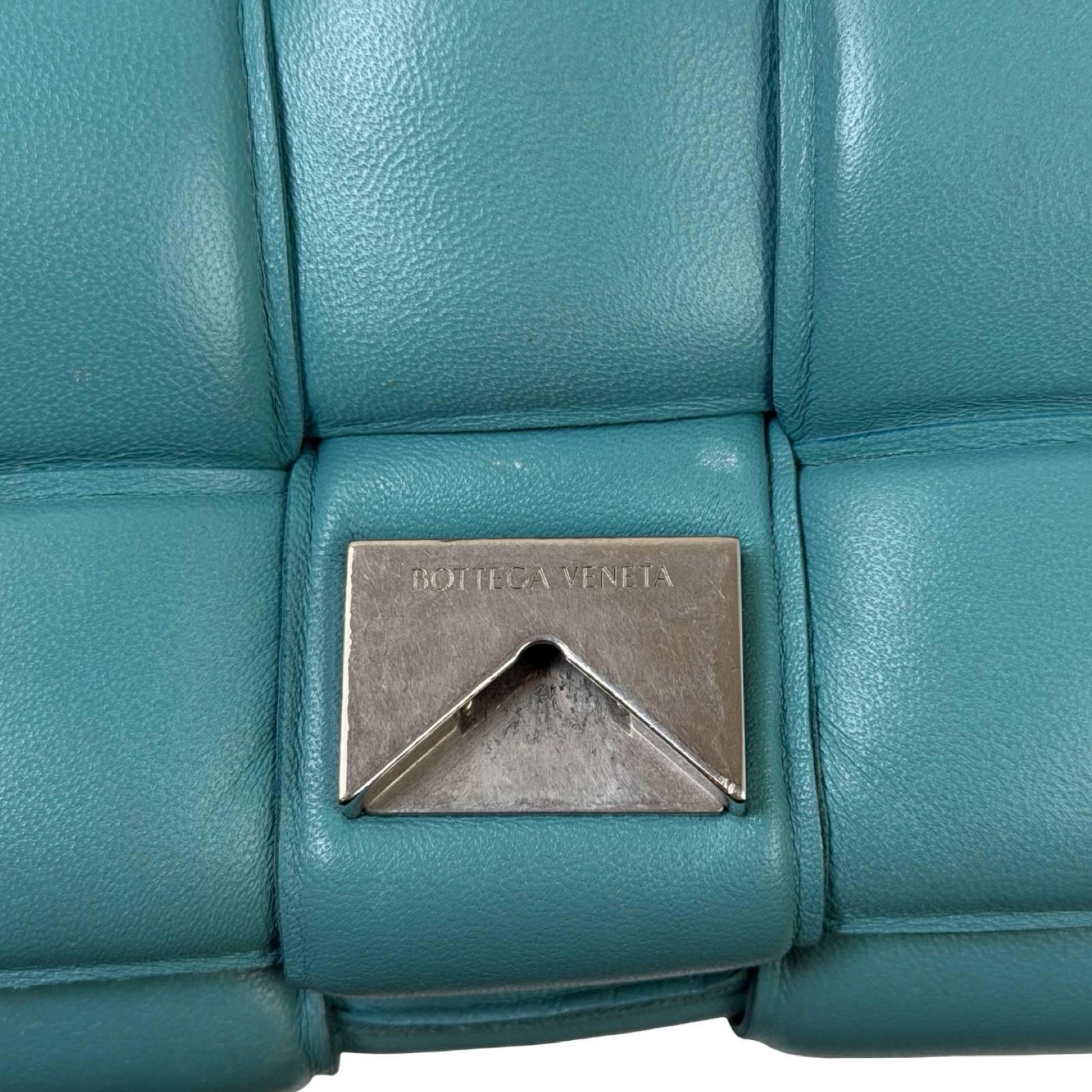 (W) Bottega Venenta Leather Padded Cassette Bag Linoleum