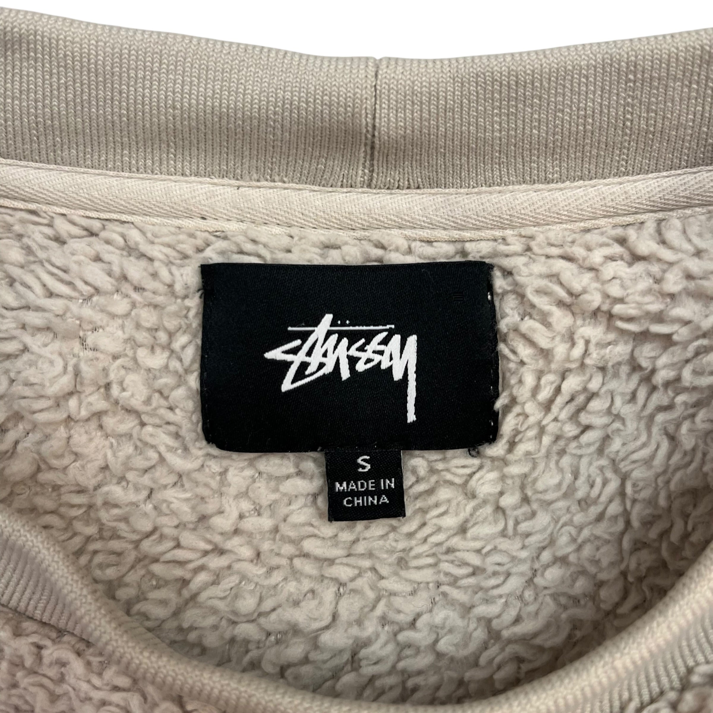 Stussy Fleece Crewneck Cream