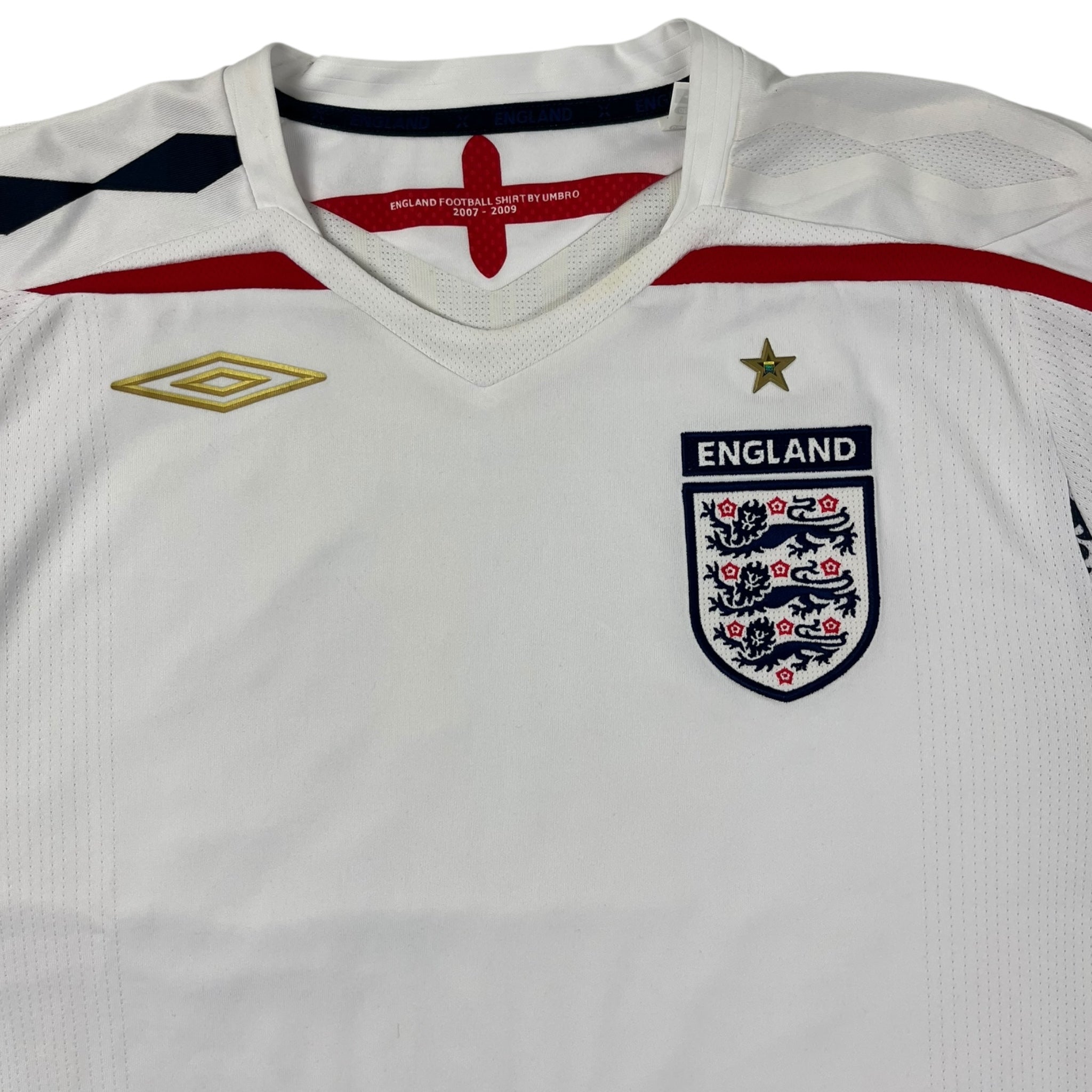 England Umbro 07-09 Home Soccer Jersey