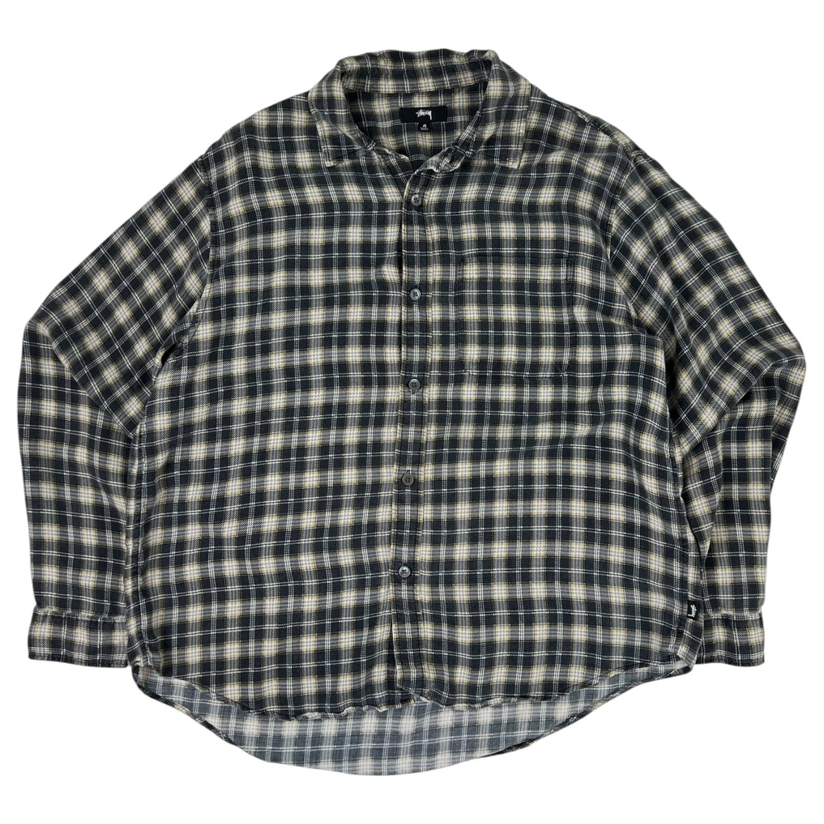 Stussy Matthew Printed Plaid Shirt Black