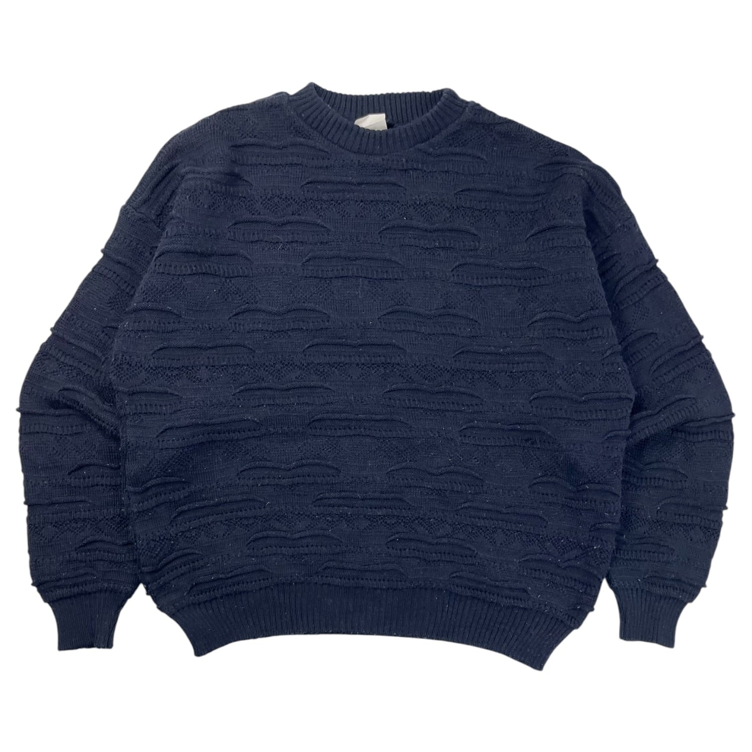 Vintage Pavillion Lipped 3D Knit Jumper Deep Navy