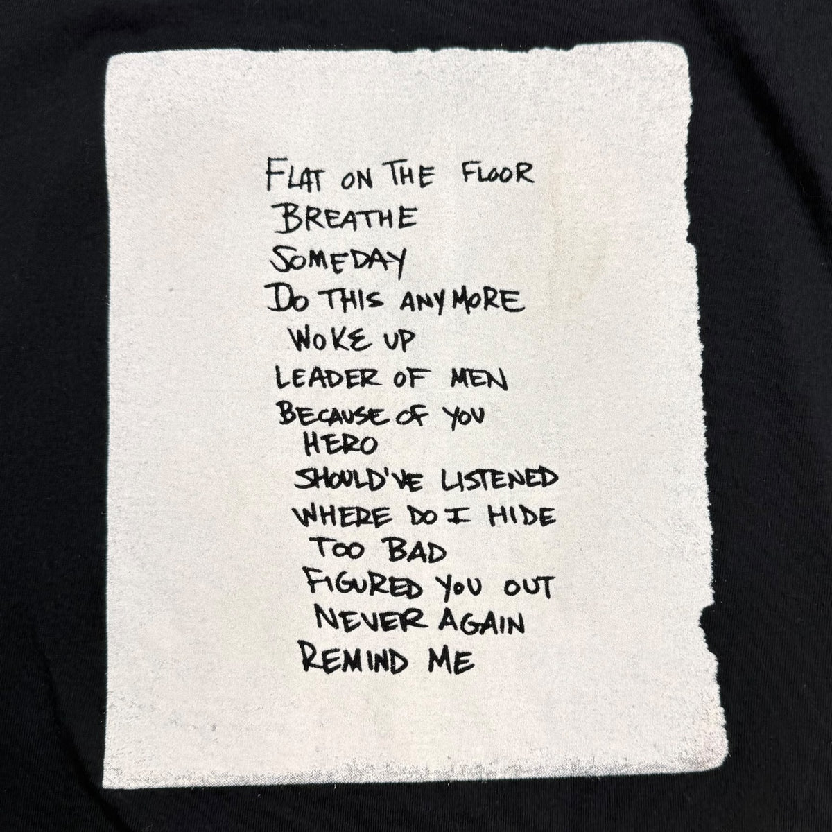2004 Nickeback Longest Road Tour Tee Black