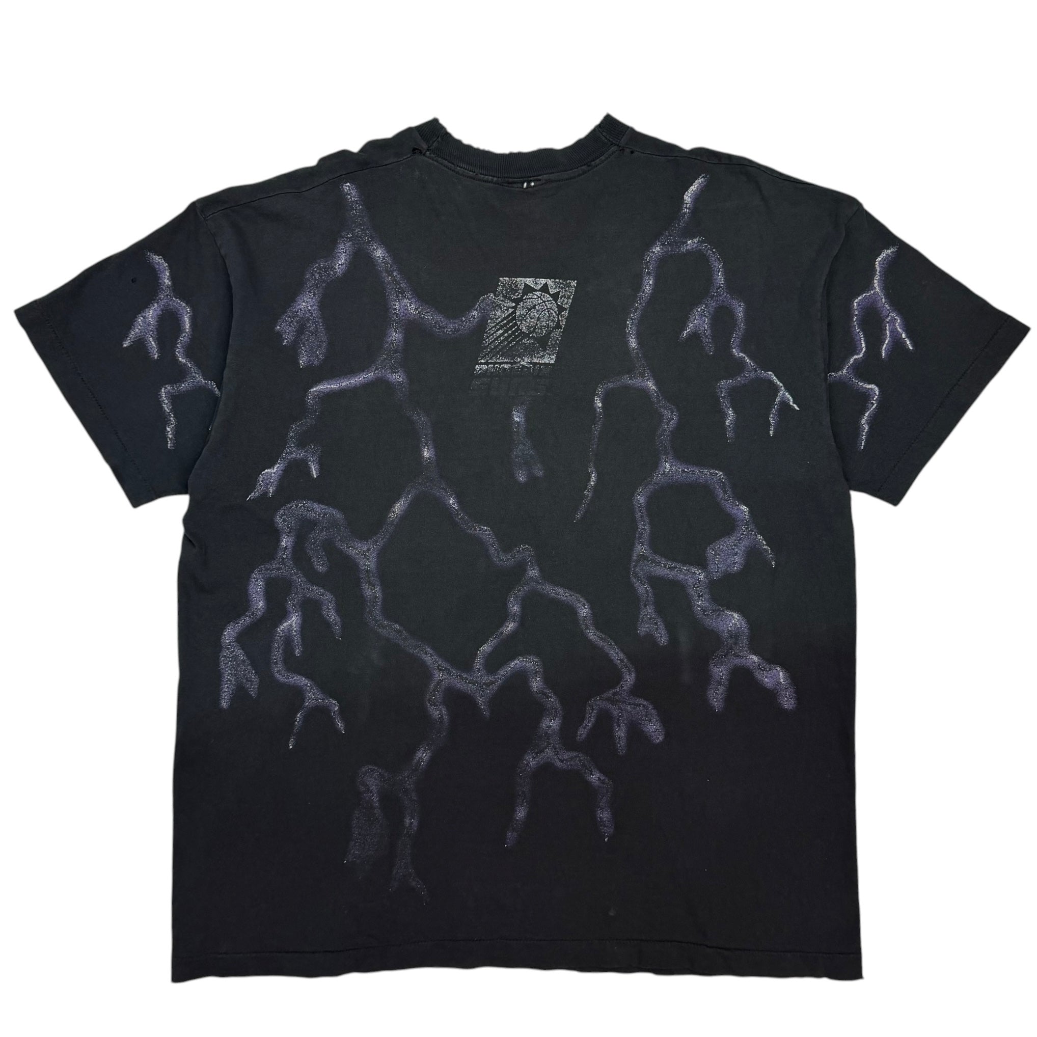 Vintage Phoenix Suns Lightning All Over Print Tee Black