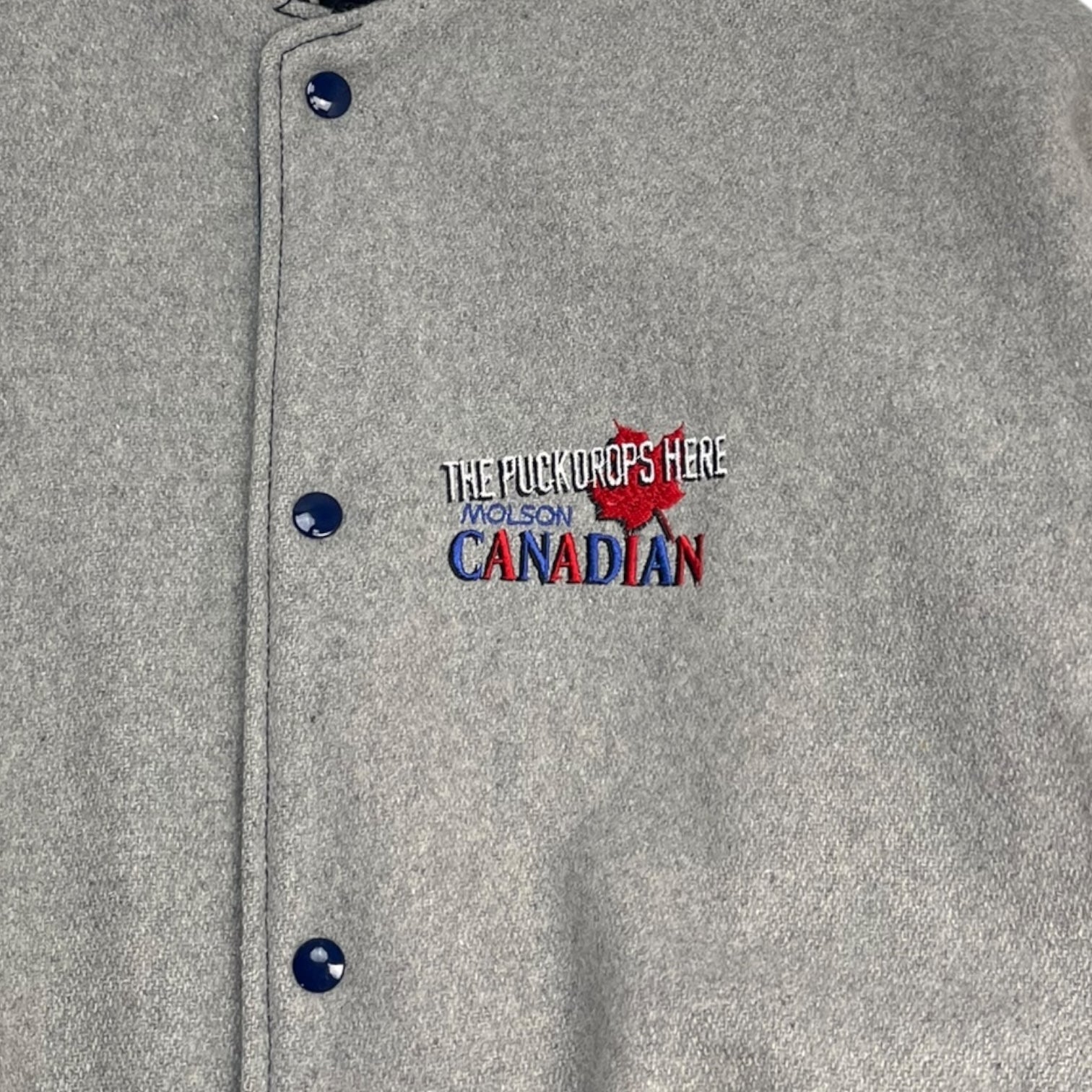 Vintage Molson Canadian “Puck Drops…” Wool Jacket
