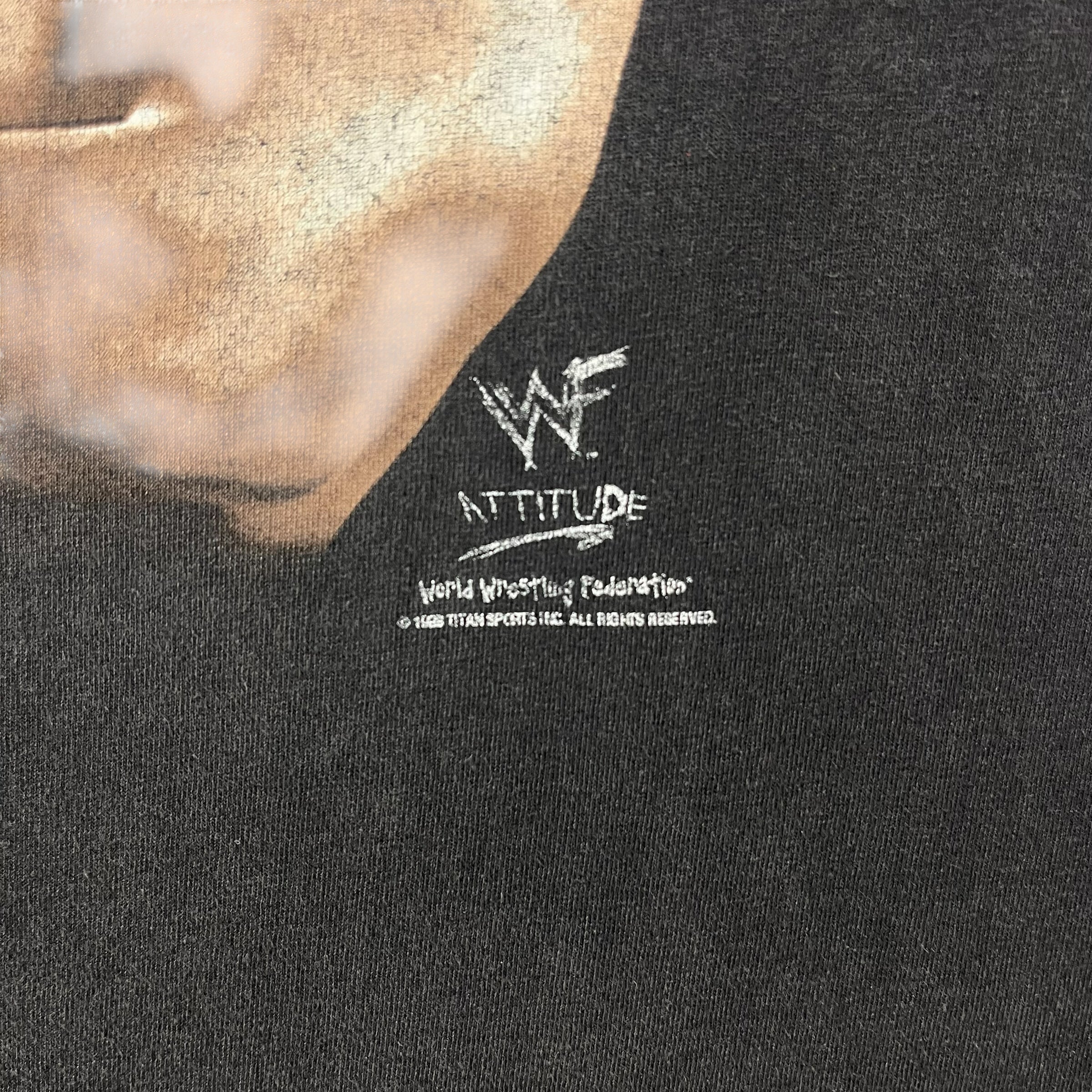 1998 WWF The Rock Wrestling Tee Black