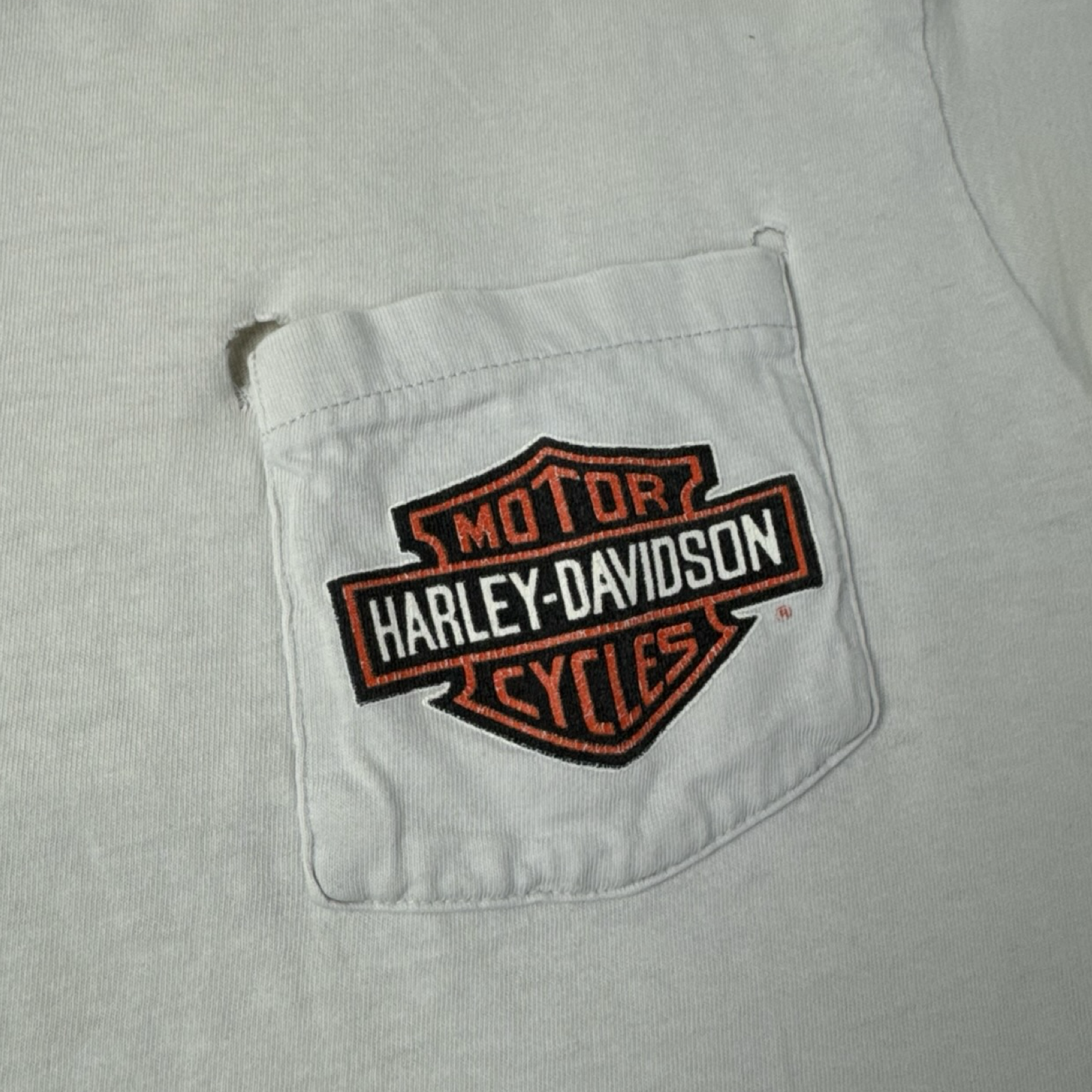Vintage Harley Davidson Pocket T-Shirt Distressed