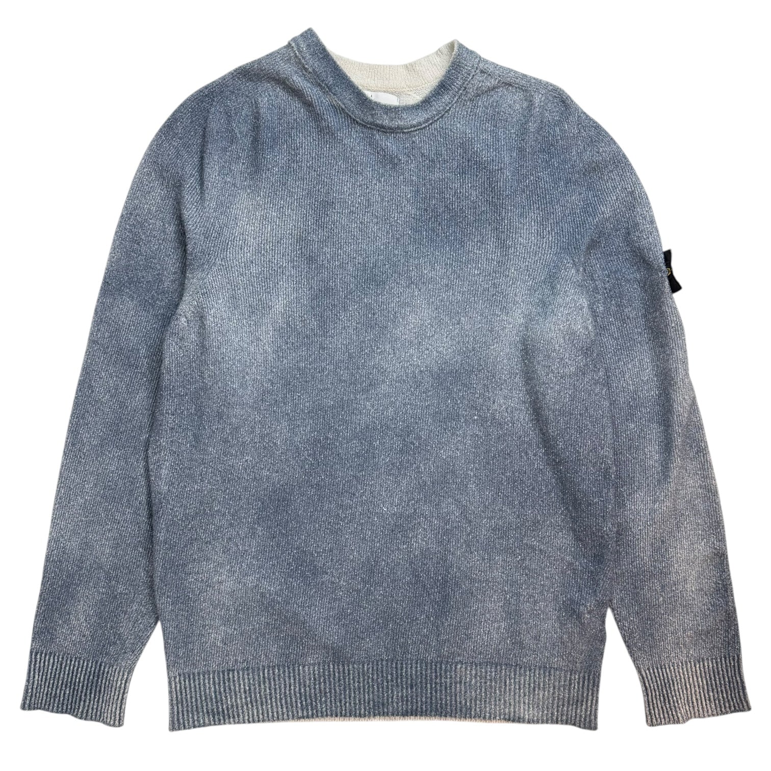 Stone Island Tie Dyed Knit Sweater Blue