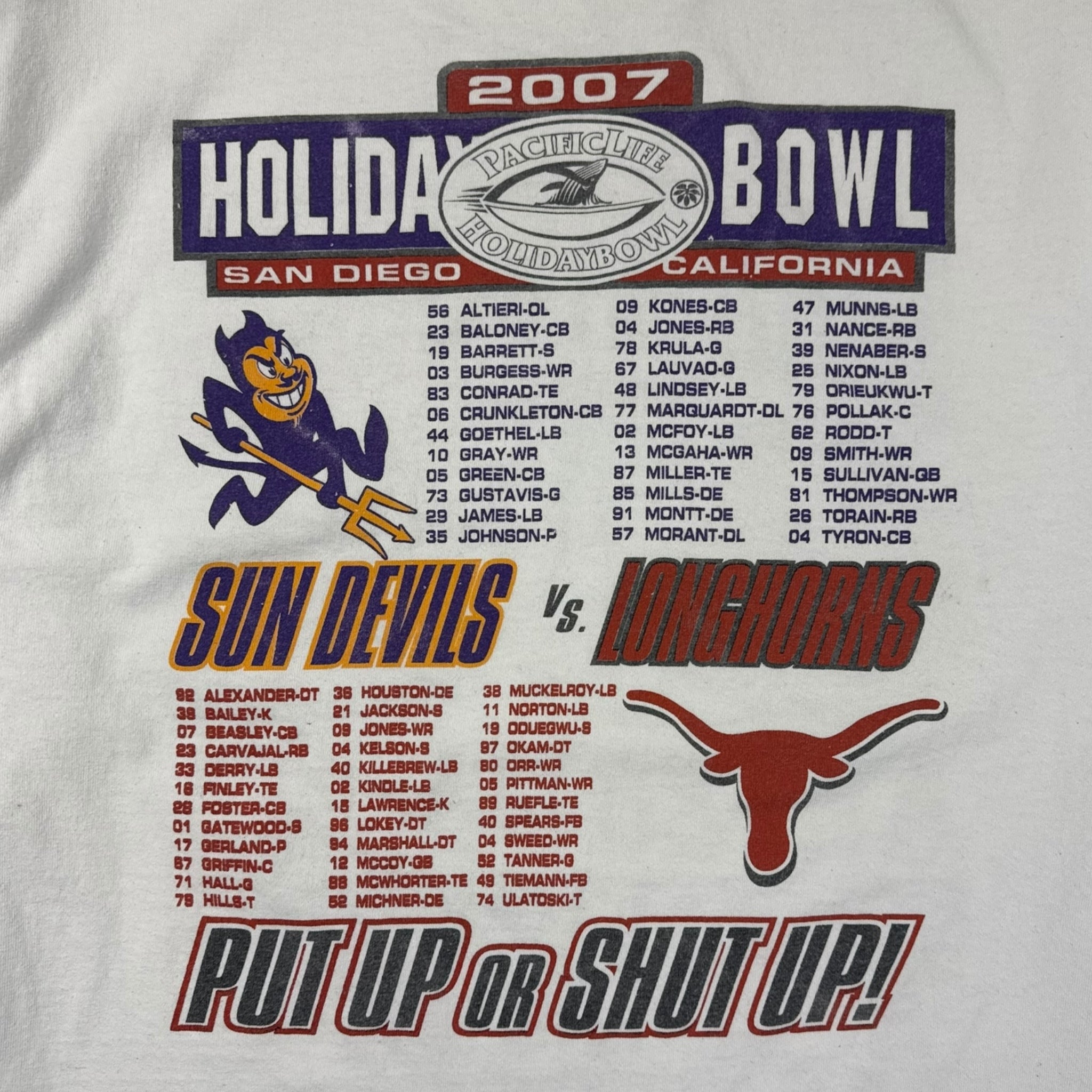 2007 Holiday Bowl Arizona VS Texas NFL Longsleeve