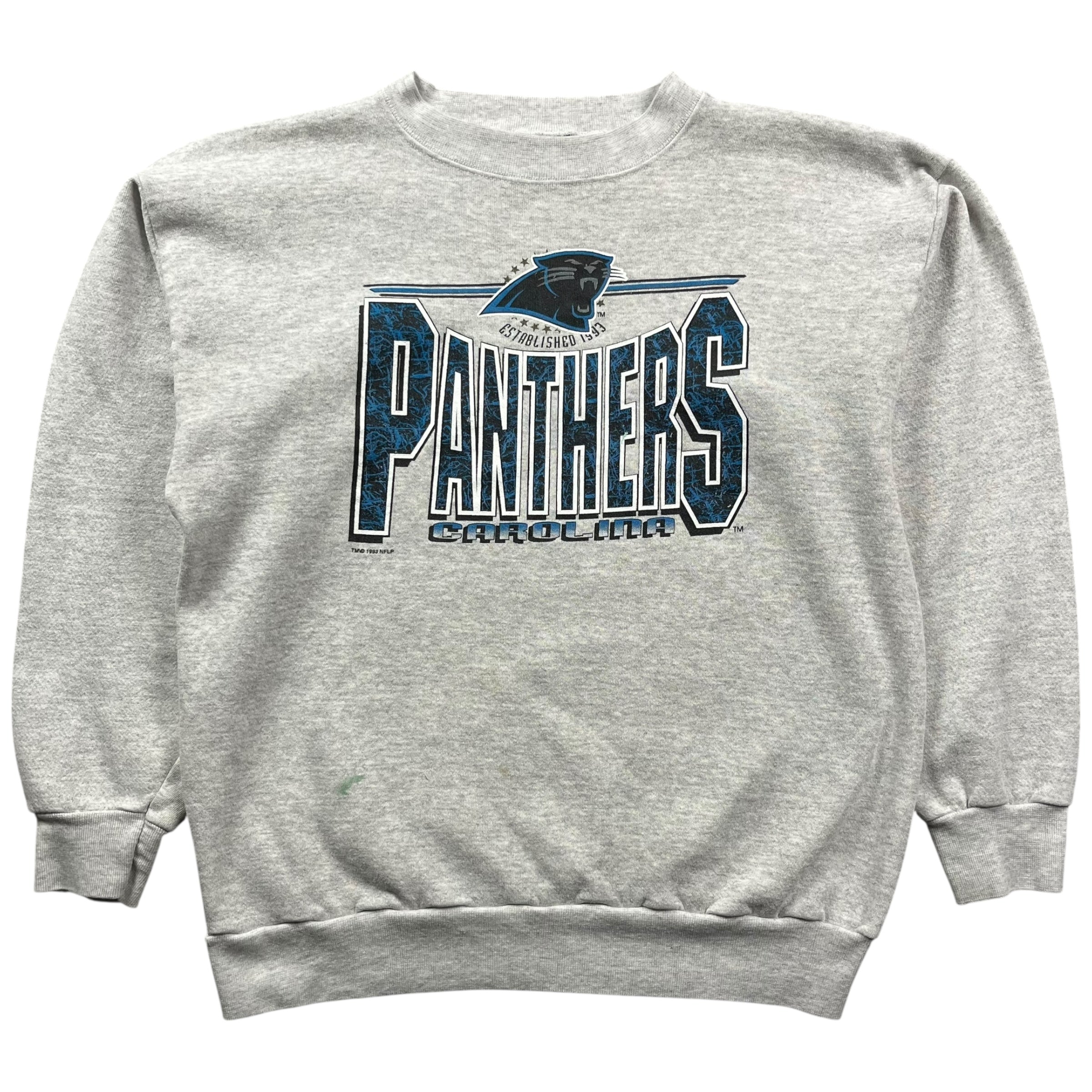 Vintage Carolina Panthers Crewneck Light Grey
