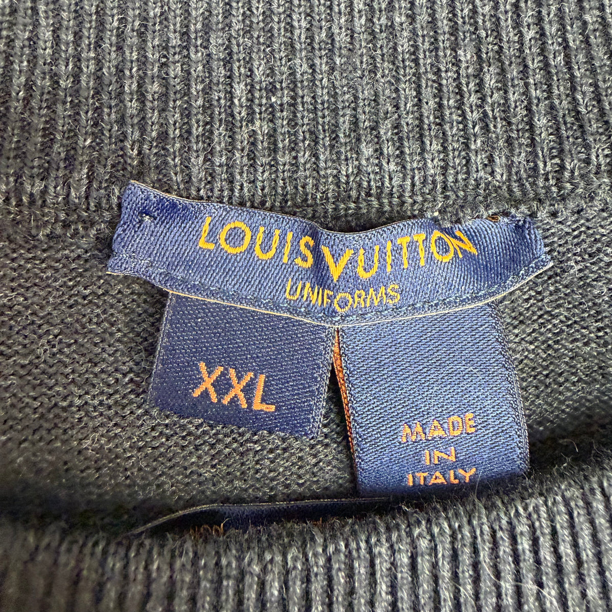 Louis Vuitton Virgil Abloh Uniforms Reverse Label Sweater Black