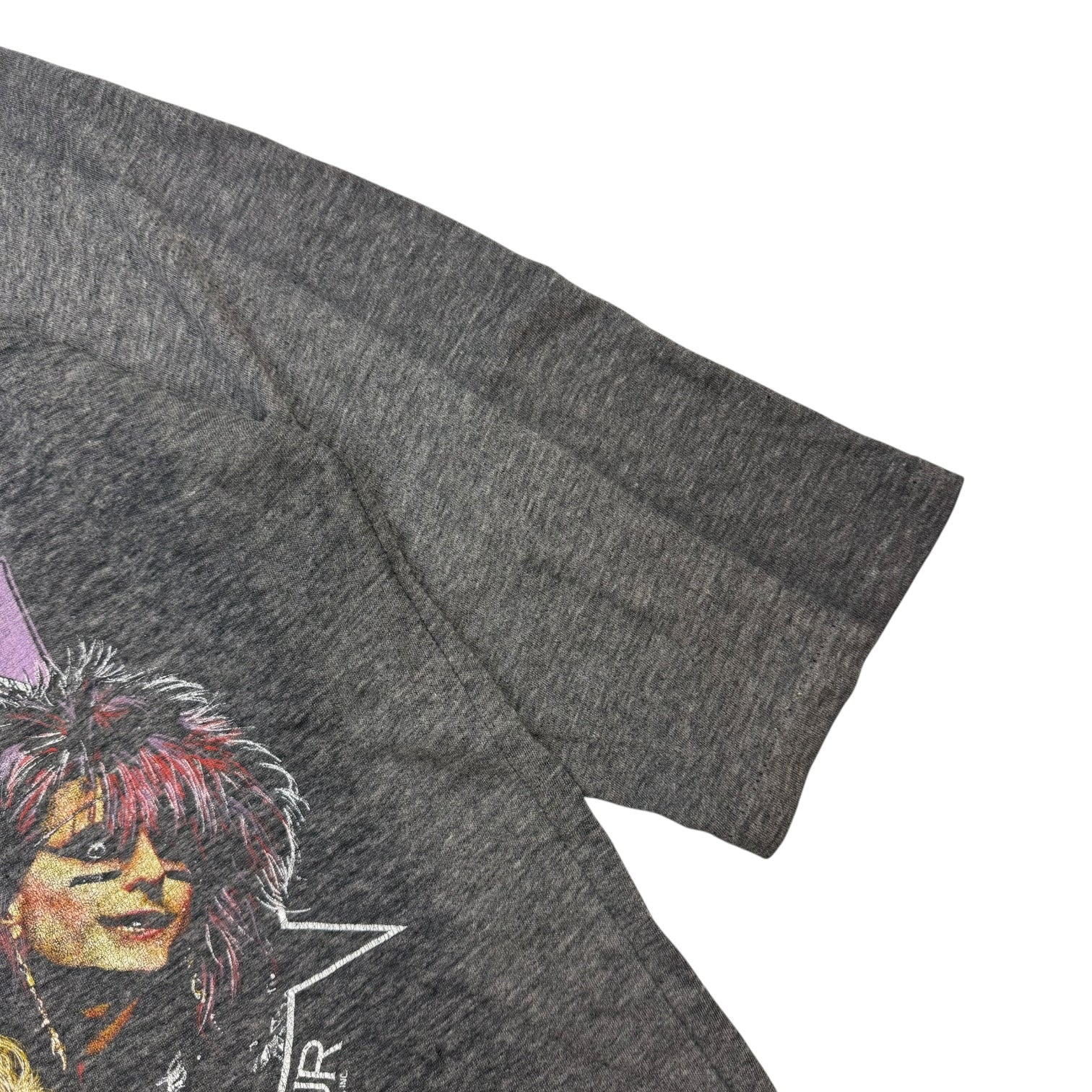 1985 Motley Crue Theatre Of Pain World Tour Tee Faded Black