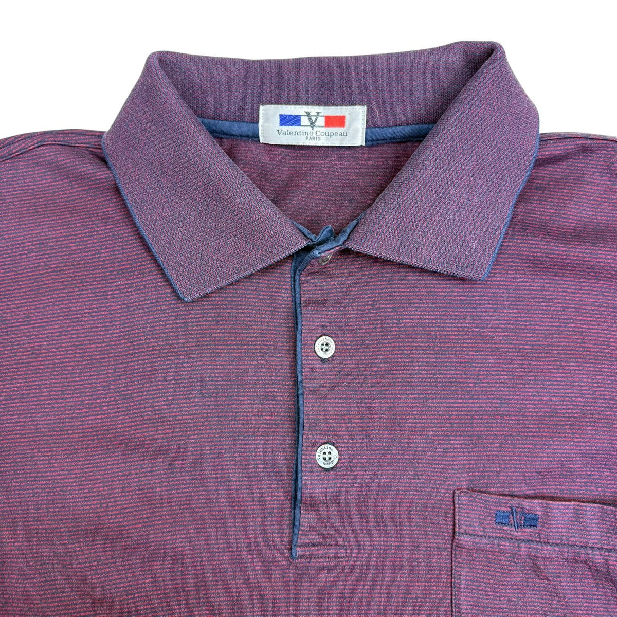 Vintage Valentino Polo Shirt Burgundy