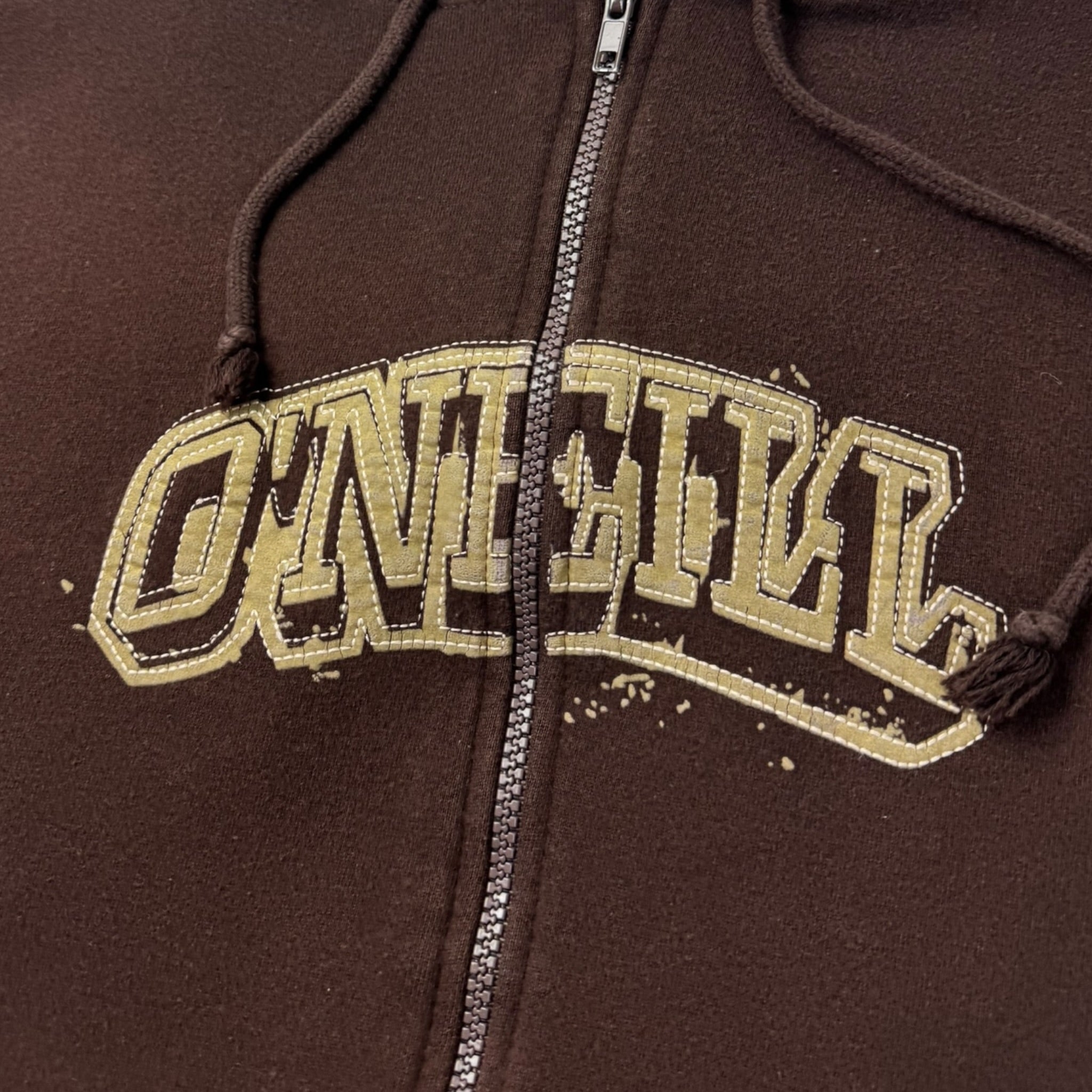 Vintage Y2K O’Neill Zip Up Surf Hoodie Brown