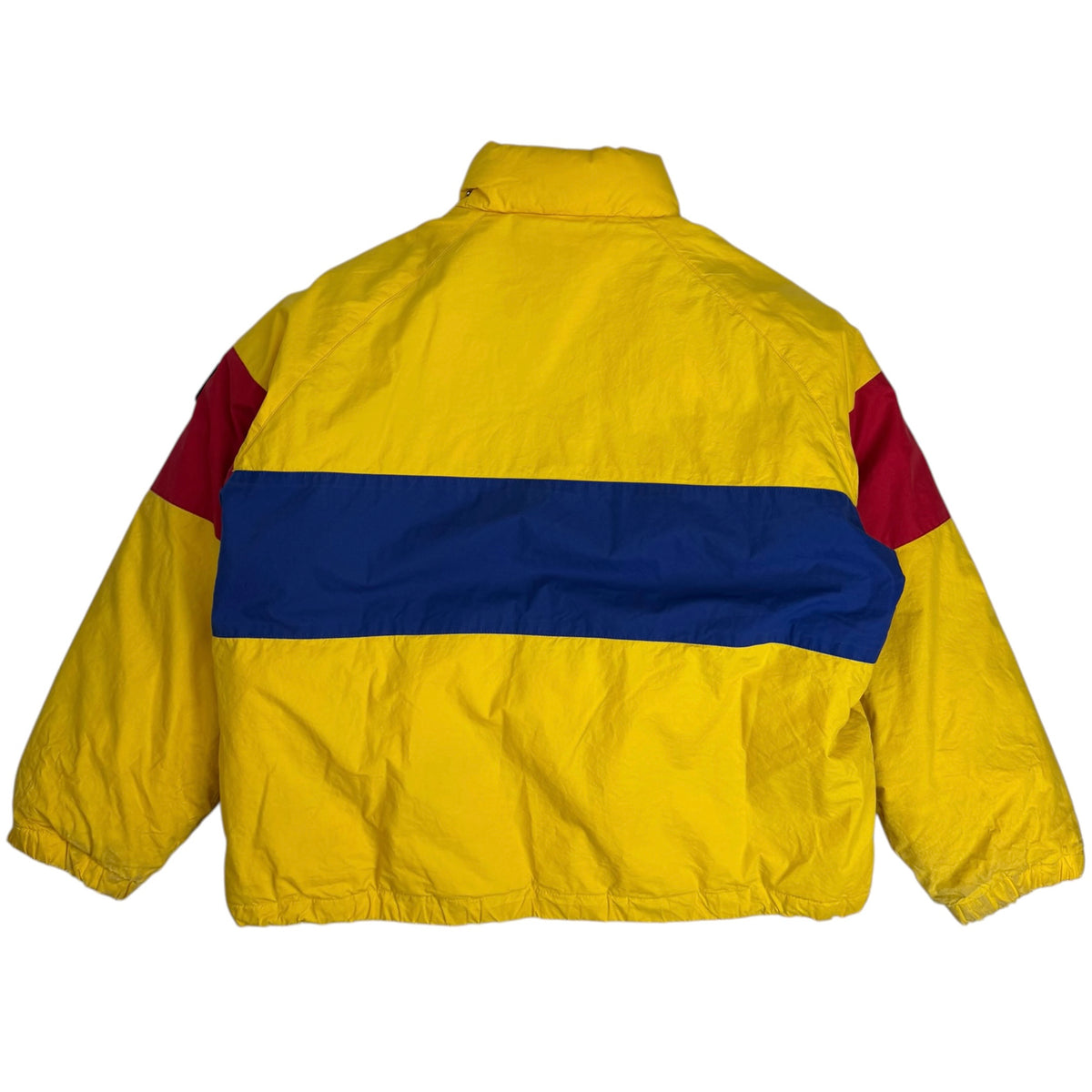 Vintage Polo Ralph Lauren Uni Crest Youth Colorblock Puffer Jacket Yellow