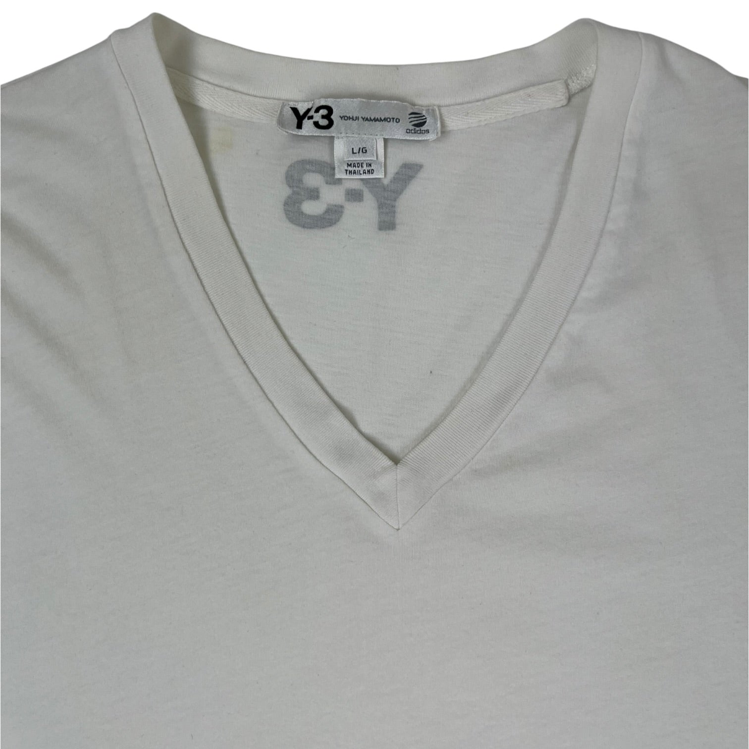 Y-3 V- Neck T-Shirt White