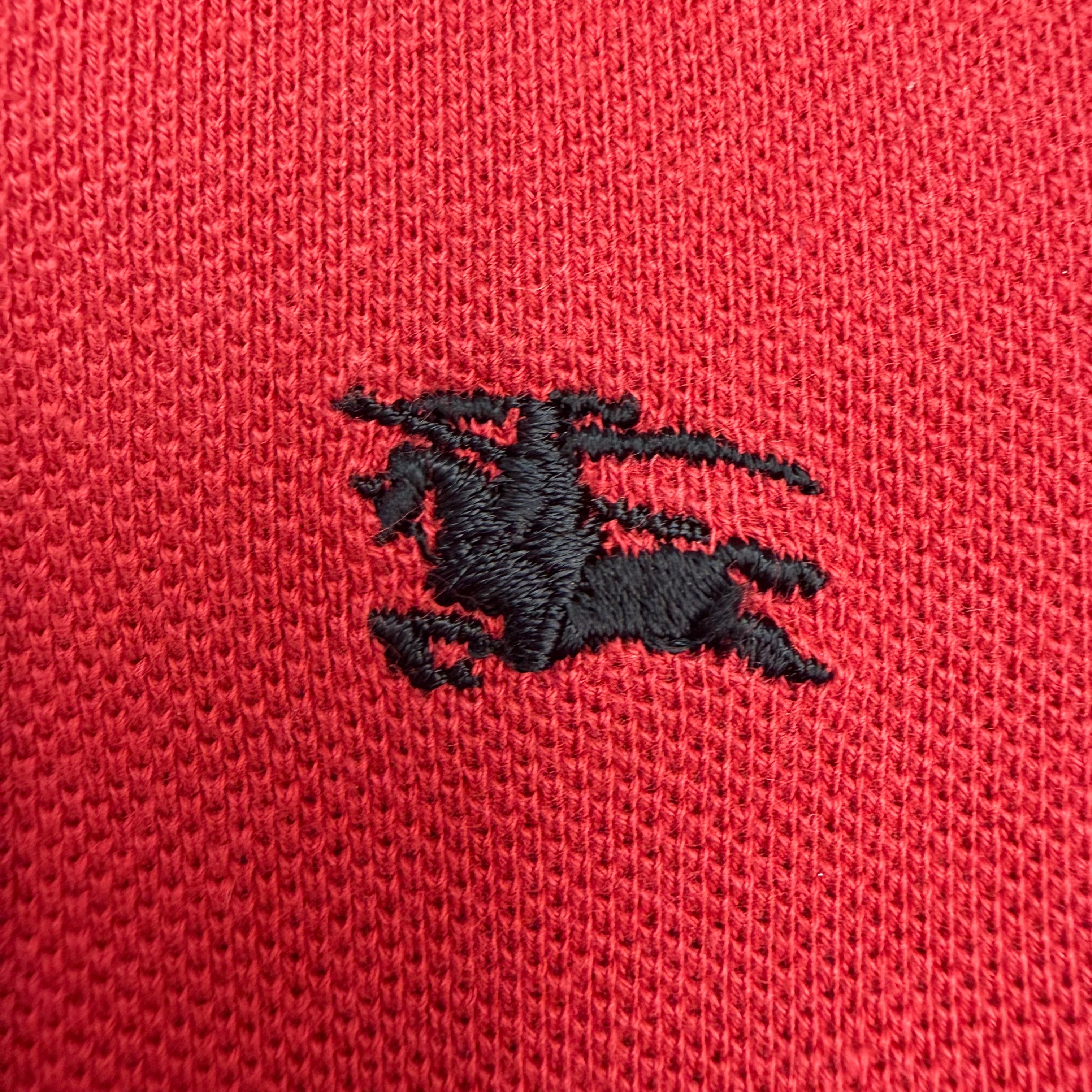 Vintage Burberry Polo Shirt Red