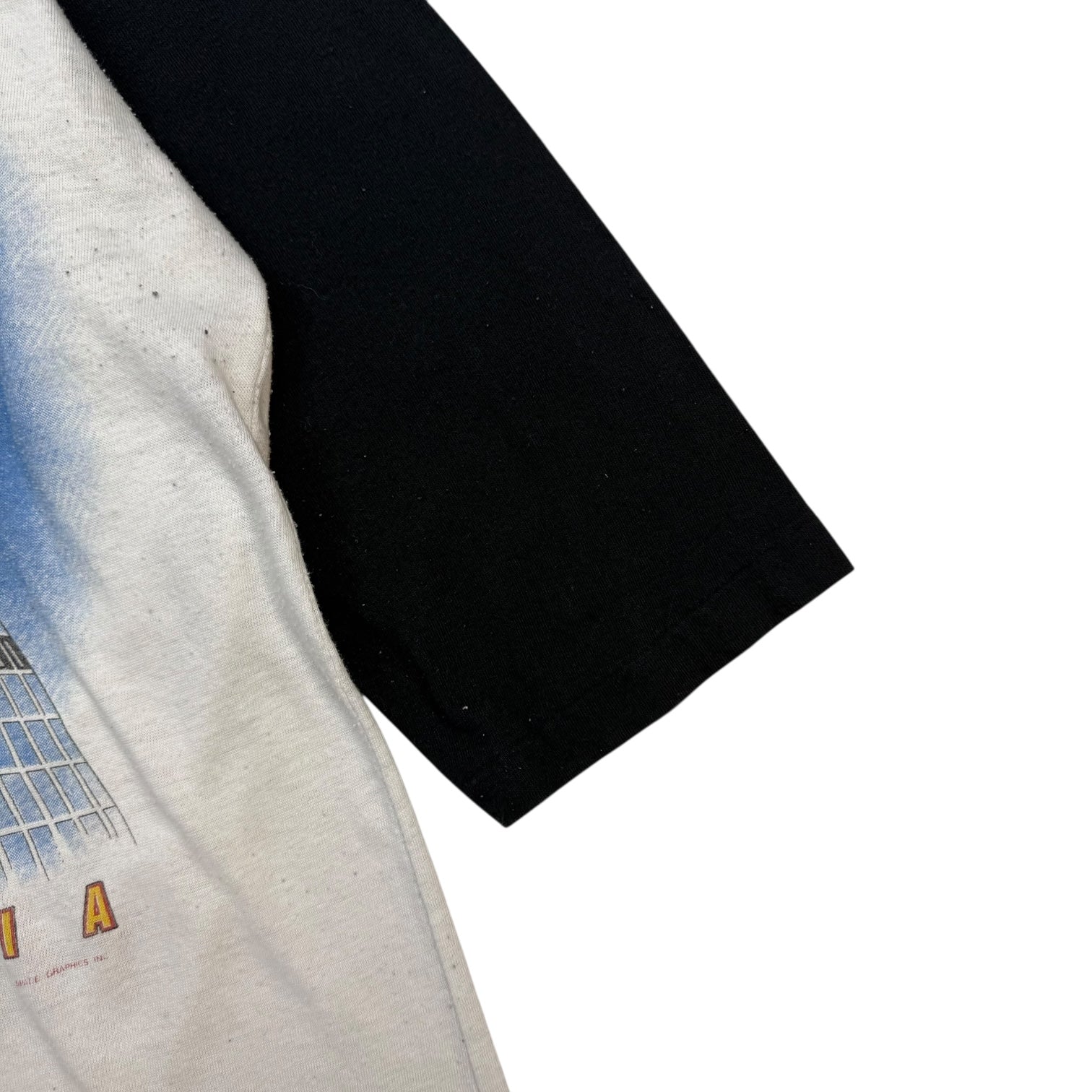 1983 Def Leppard Pyromania "Rock Til You Drop" Raglan Tee White/Black