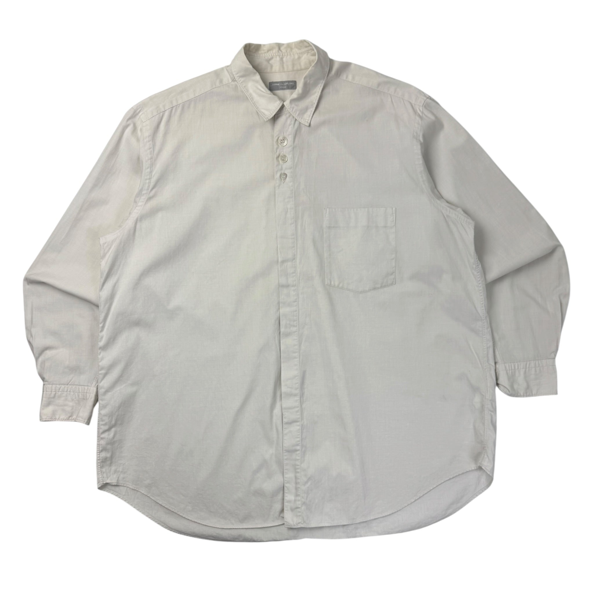 Comme Des Garçons Button Up Shirt White