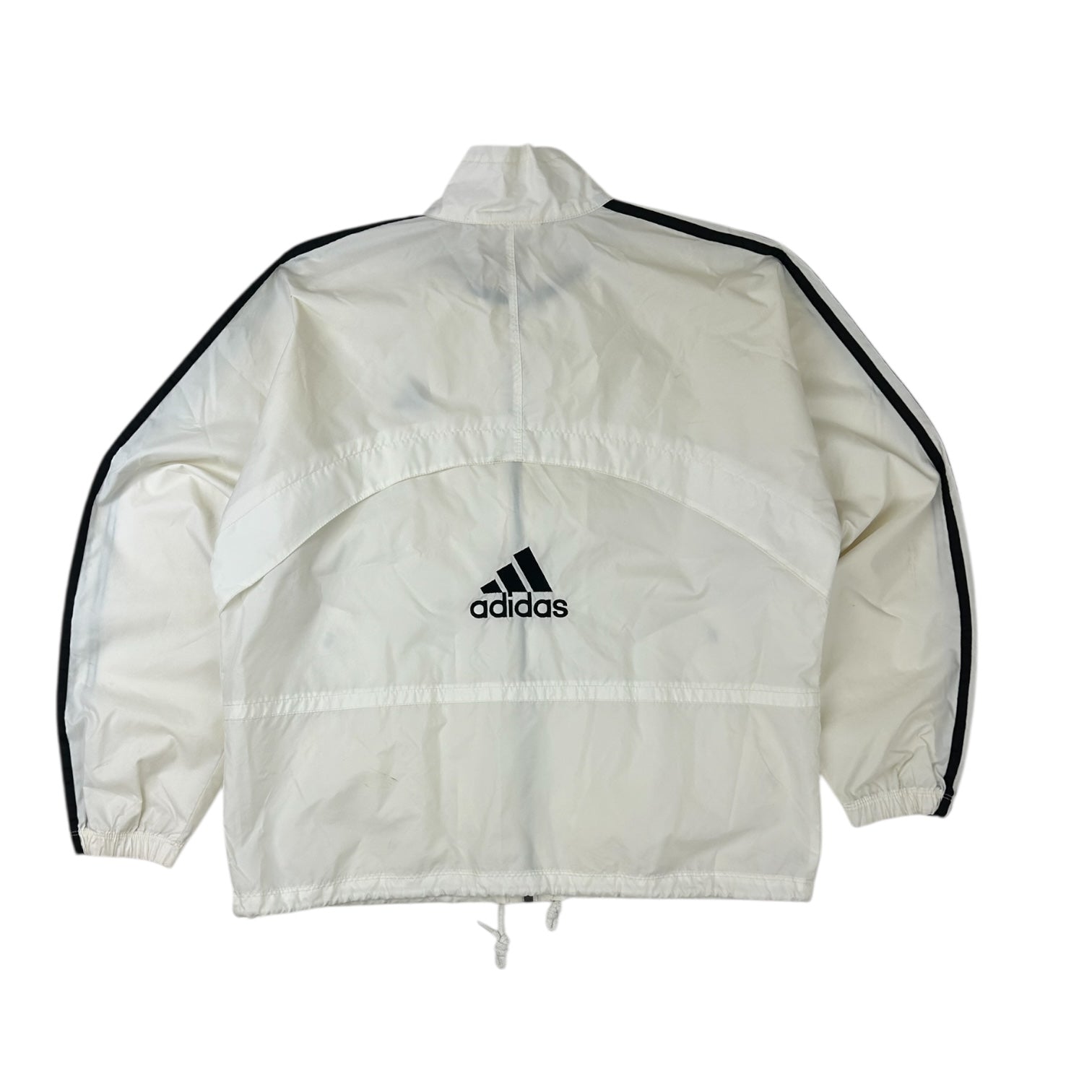 Vintage Adidas Button Windbreaker Jacket White
