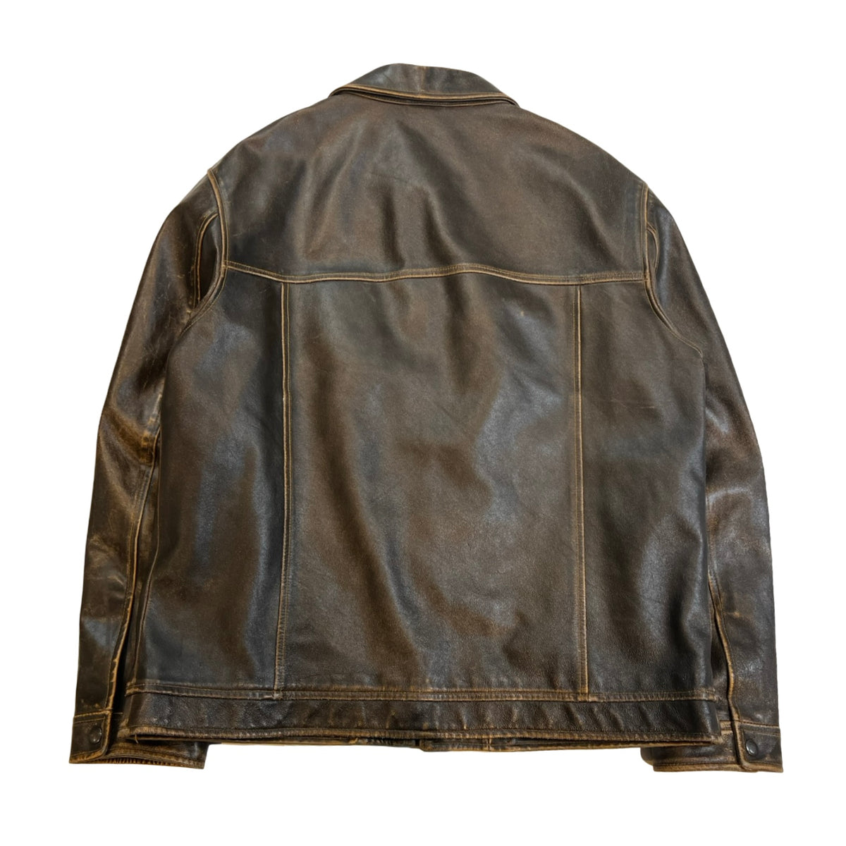 Vintage GAP Distressed Brown Leather Jacket