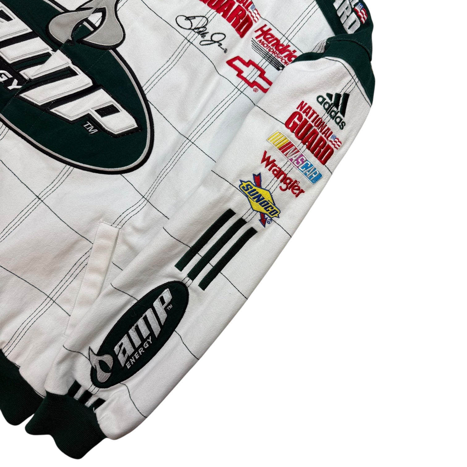 Vintage NASCAR Dale Earnhardt Jr. Amp Energy Jacket White/Green