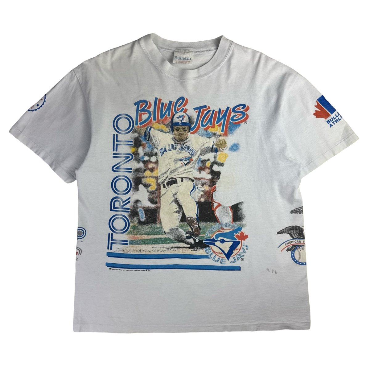 1991 Toronto Blue Jays Bulletin All Over Print MLB T-Shirt
