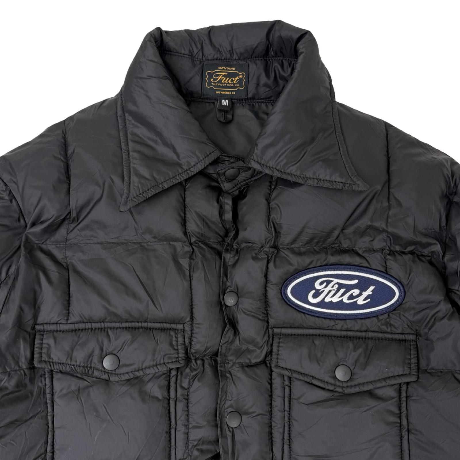 Fuct Oval Parody Lightweight Puffer Jacket Black