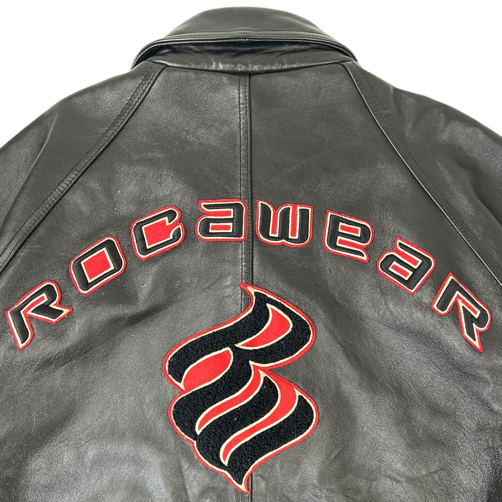 Vintage Rocawear Leathet Jacket Black