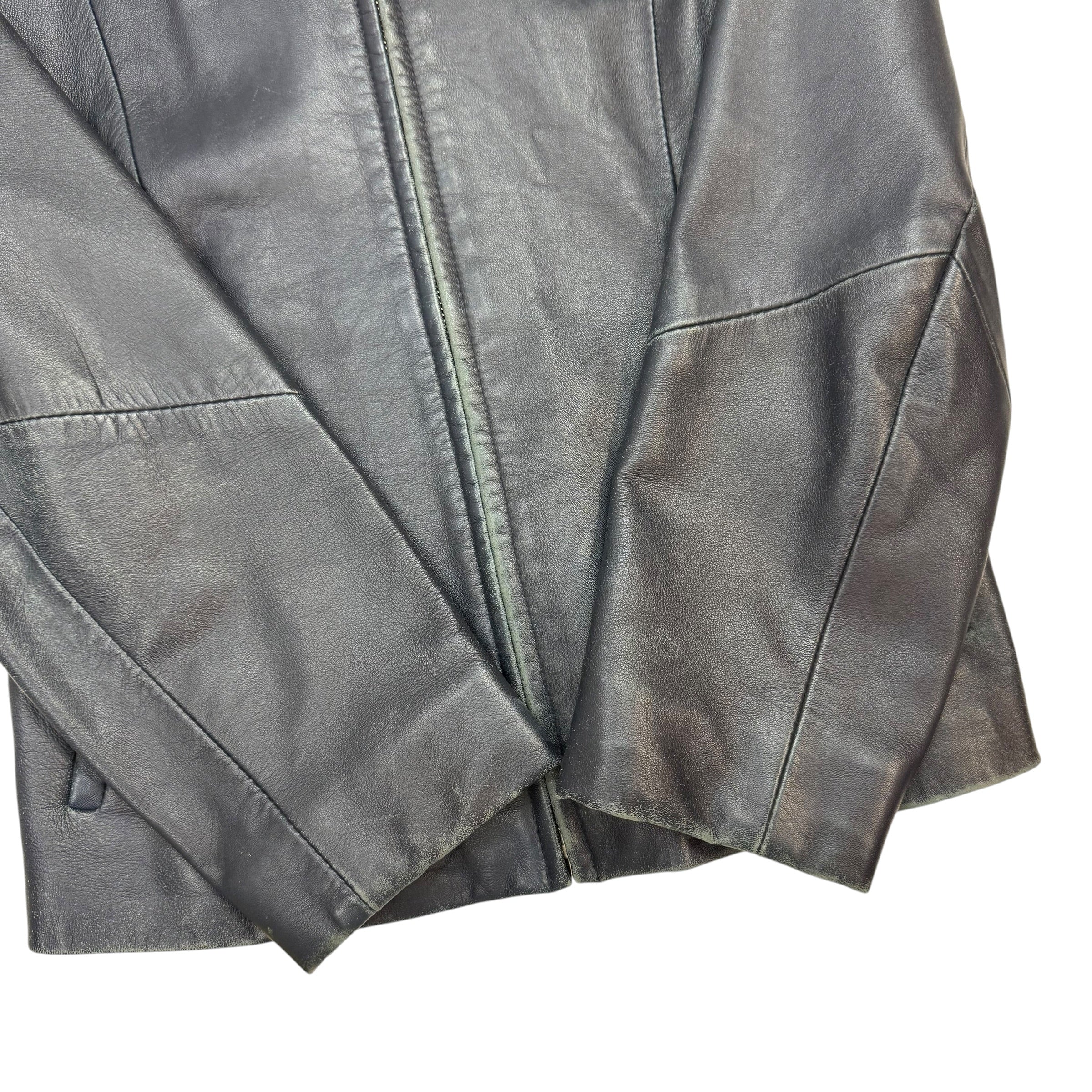 (W) Vintage Bod & Christensen Leather Jacket Black