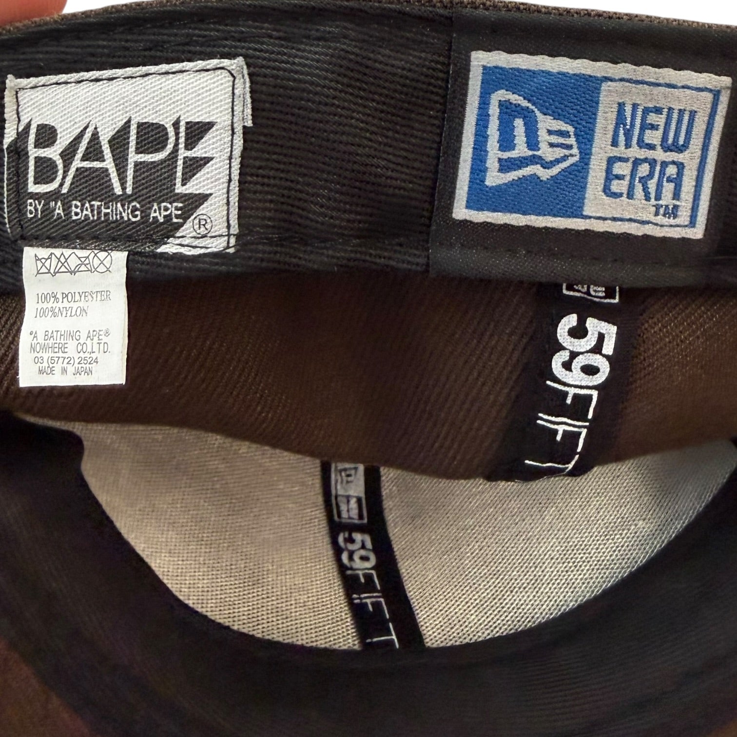 A Bathing Ape Bape x New Era Fitted Hat Brown