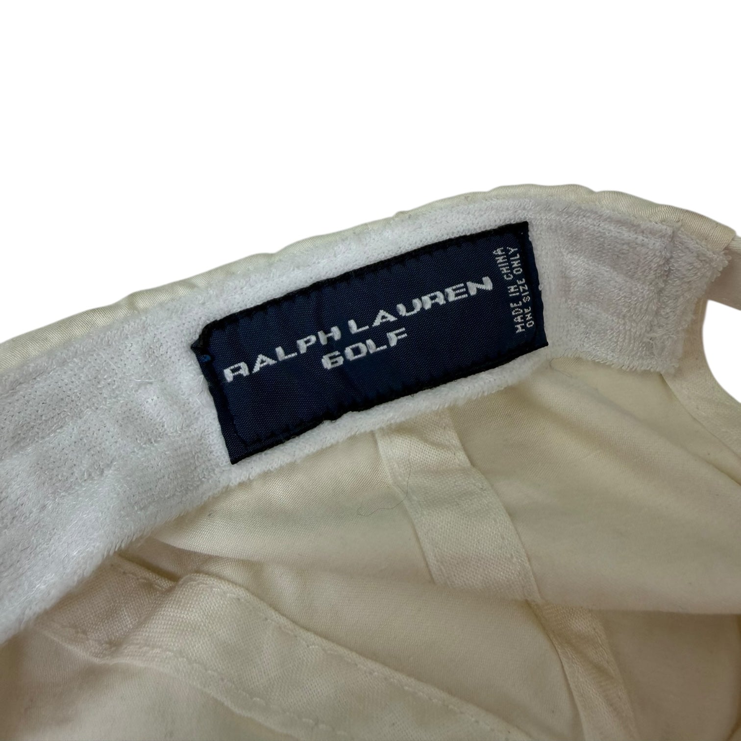 Vintage Ralph Lauren Golf Embroidered Logo StrapBack Hat White
