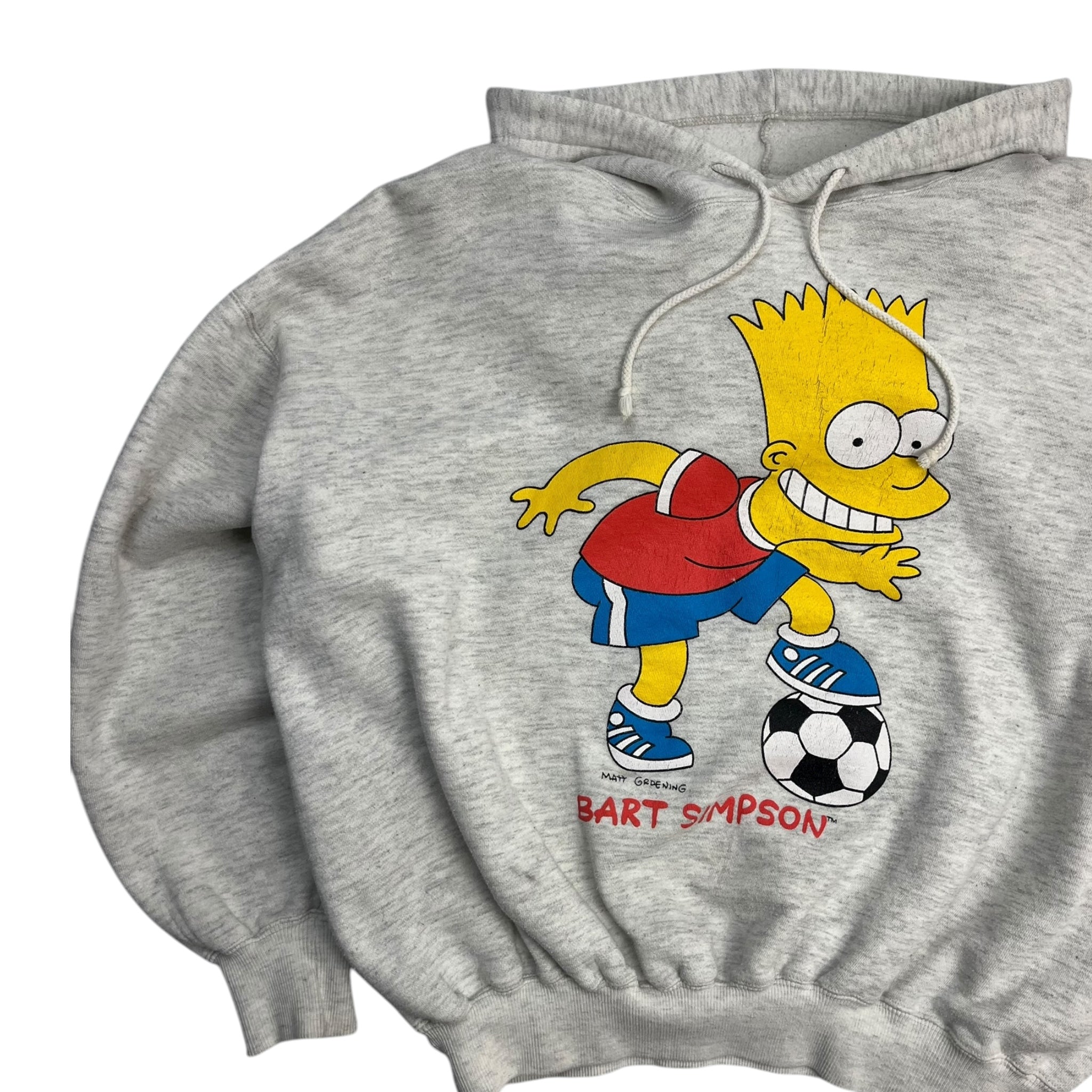 Vintage Bart Simpson Cropped Pullover Hoodie