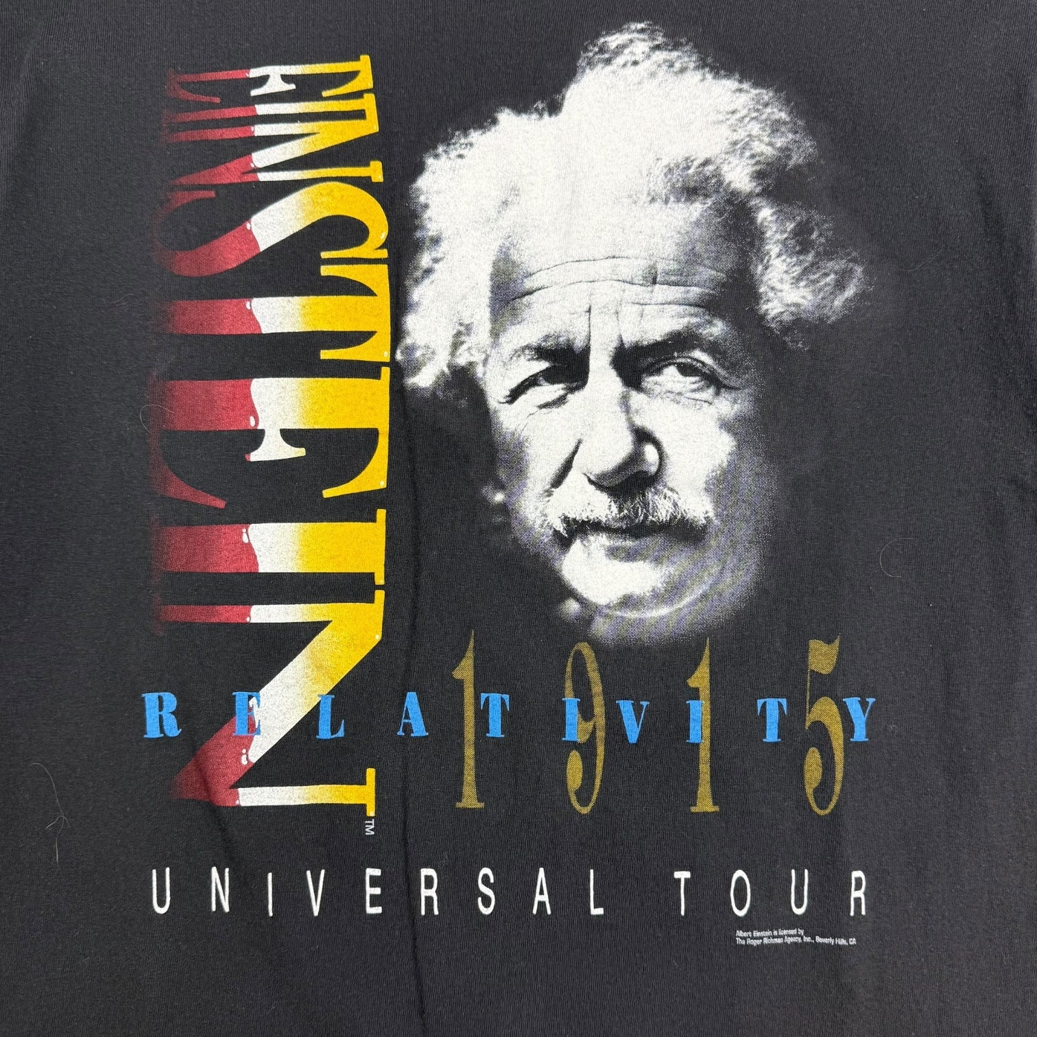 Vintage Albert Einstein Relativity Universal Tour Tee Black