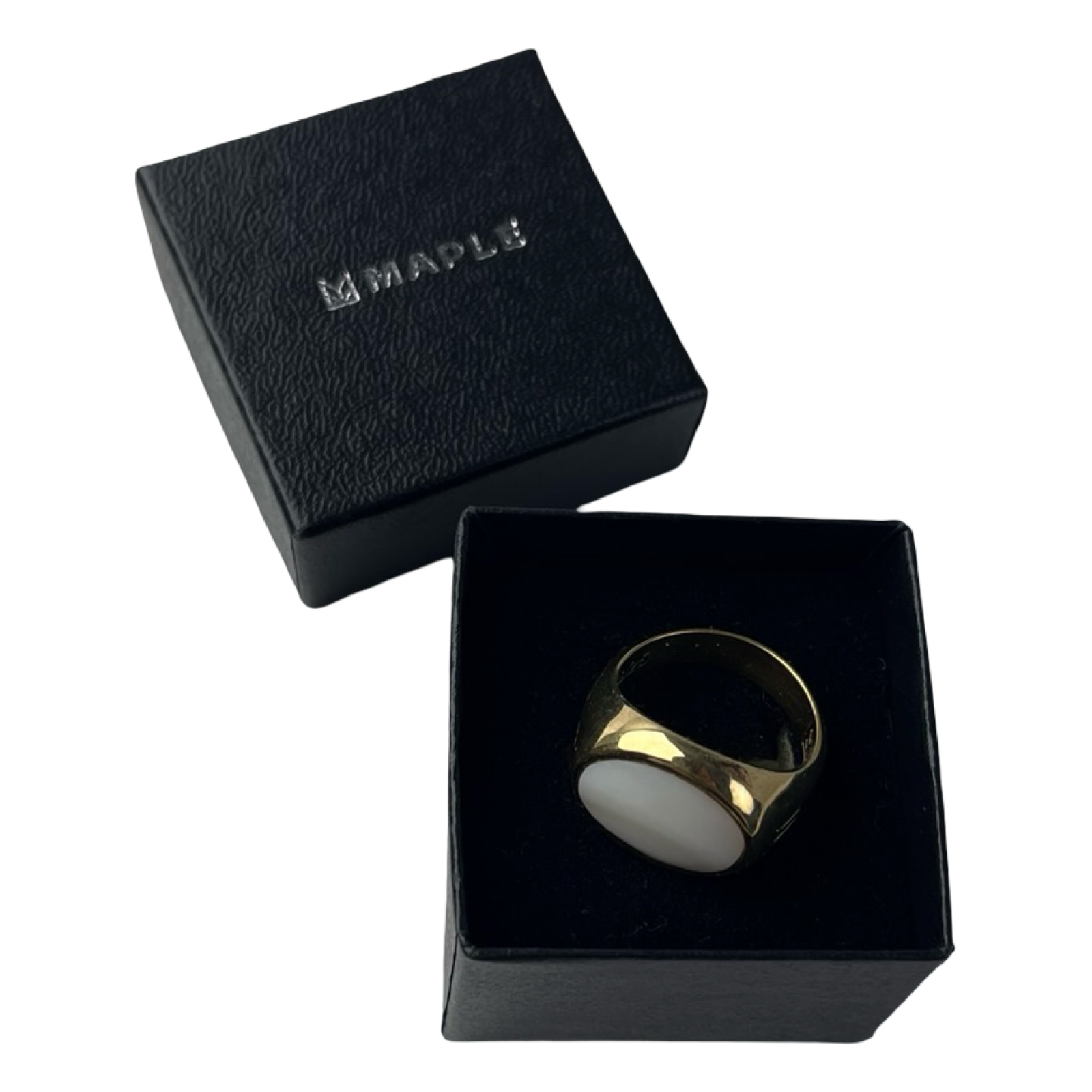 Maple Tubby Ring 14K Gold Mother Of Pearl