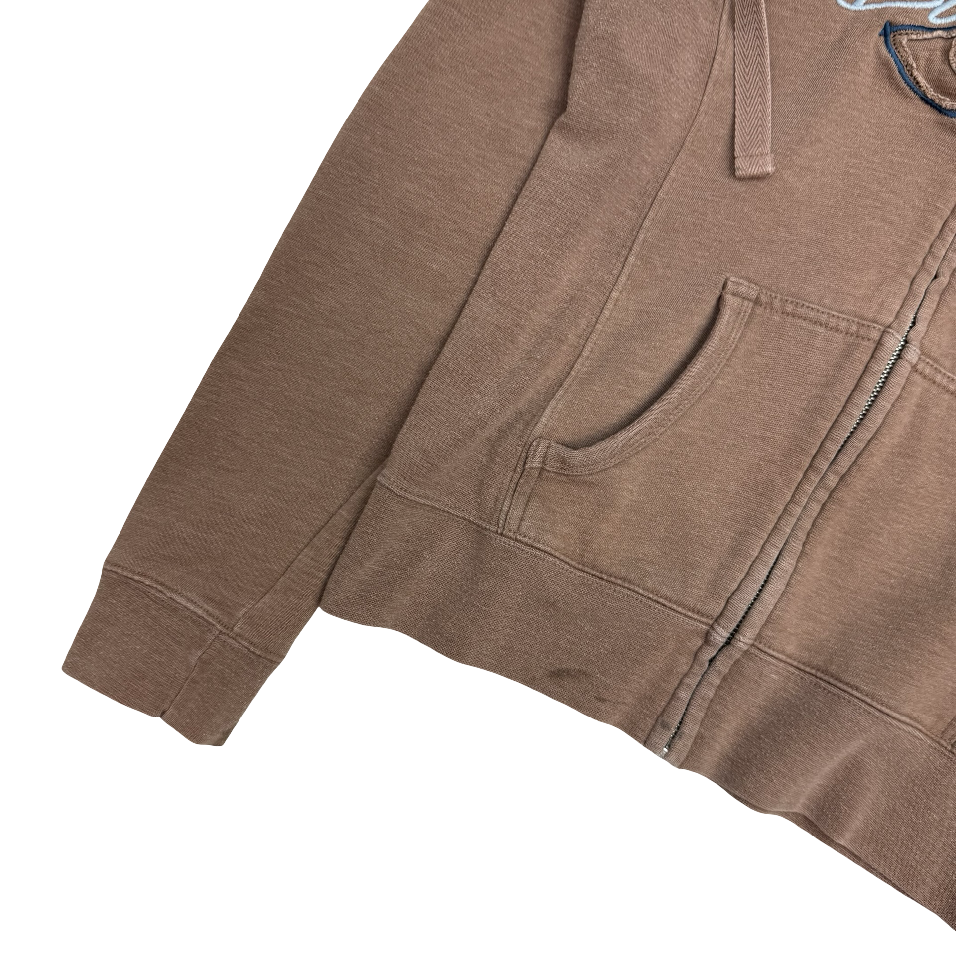(W) Vintage Y2K Billabong Spellout Hoodie Brown