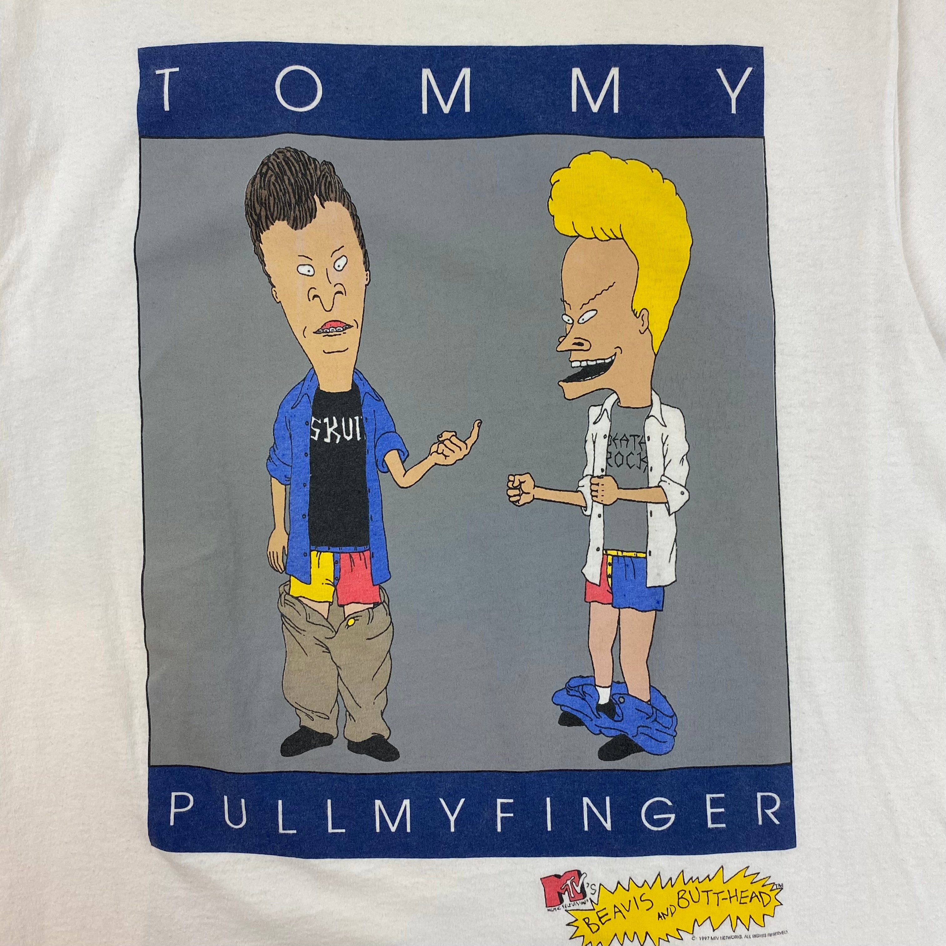 1997 Beavis And Butthead Tommy T-Shirt White