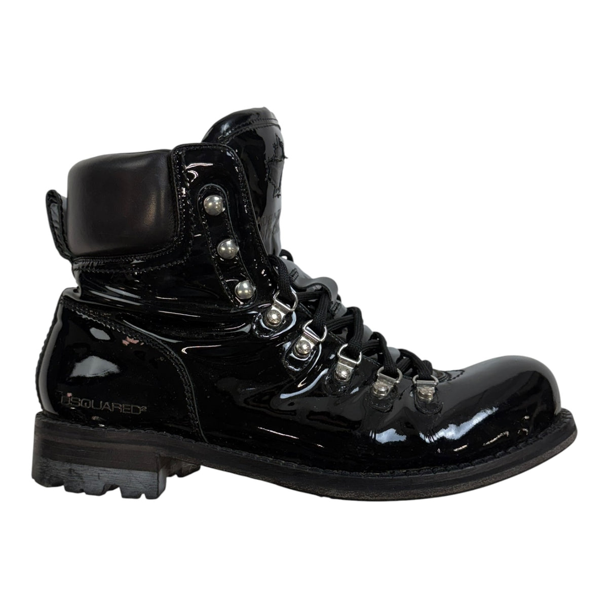 Dsqaured2 Patent Leather Hiking Boots Black (Used)