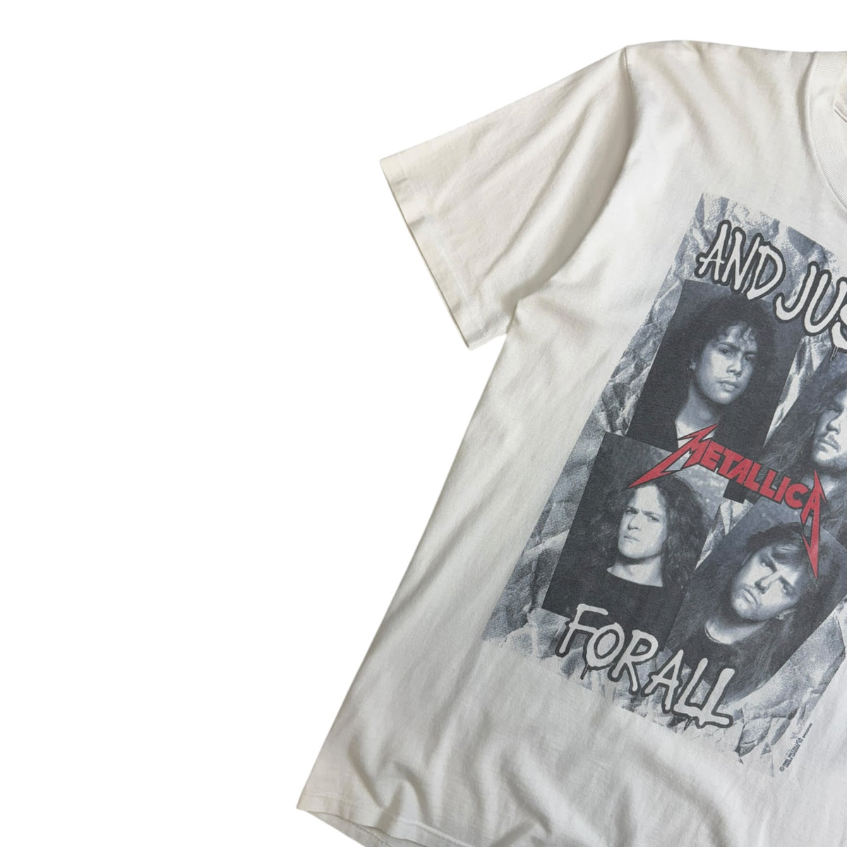Vintage Metallica Justice For All White T-Shirt White